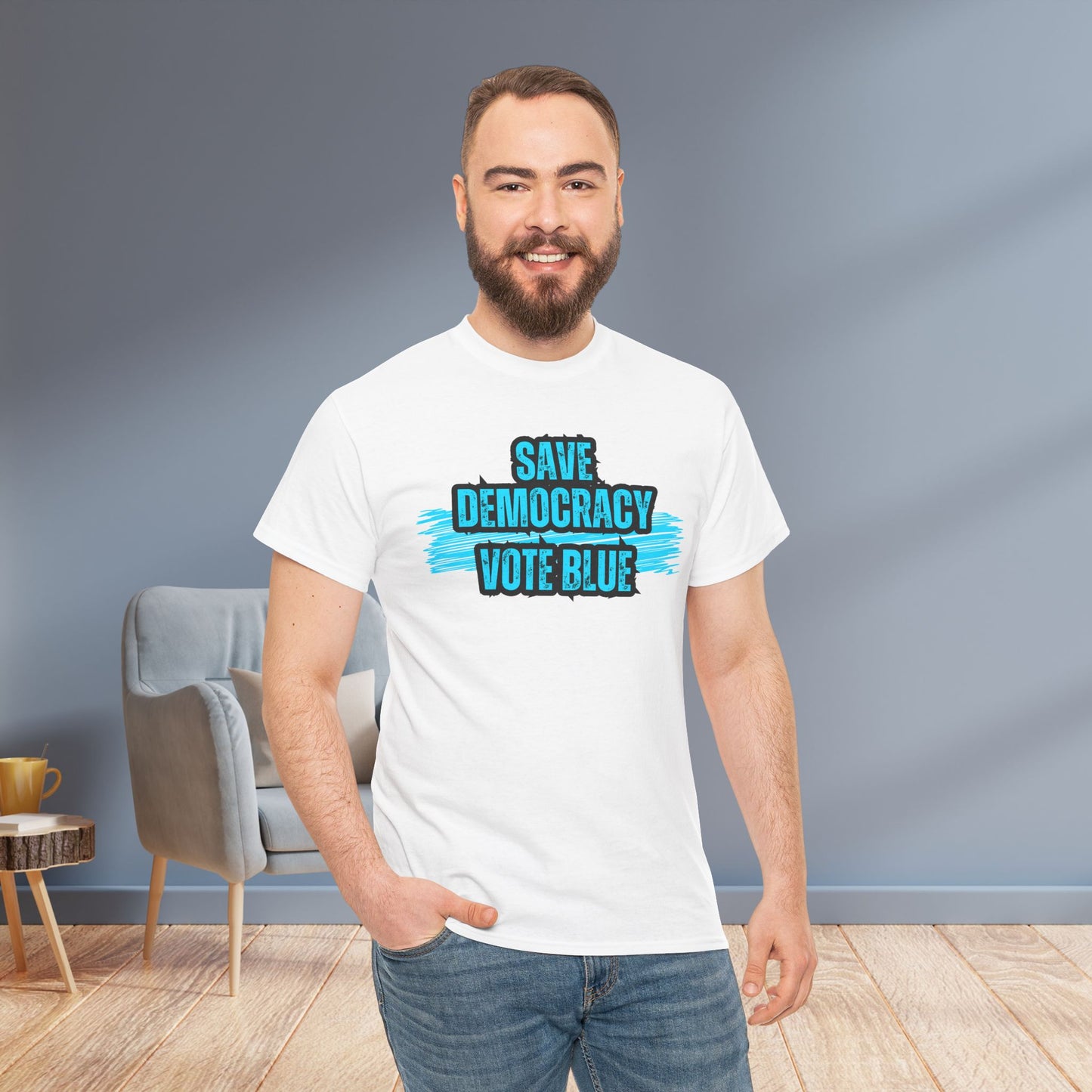 Save Democracy Vote Blue Shirt- Save Democracy Tee- Democrat Presidential Election T-Shirt