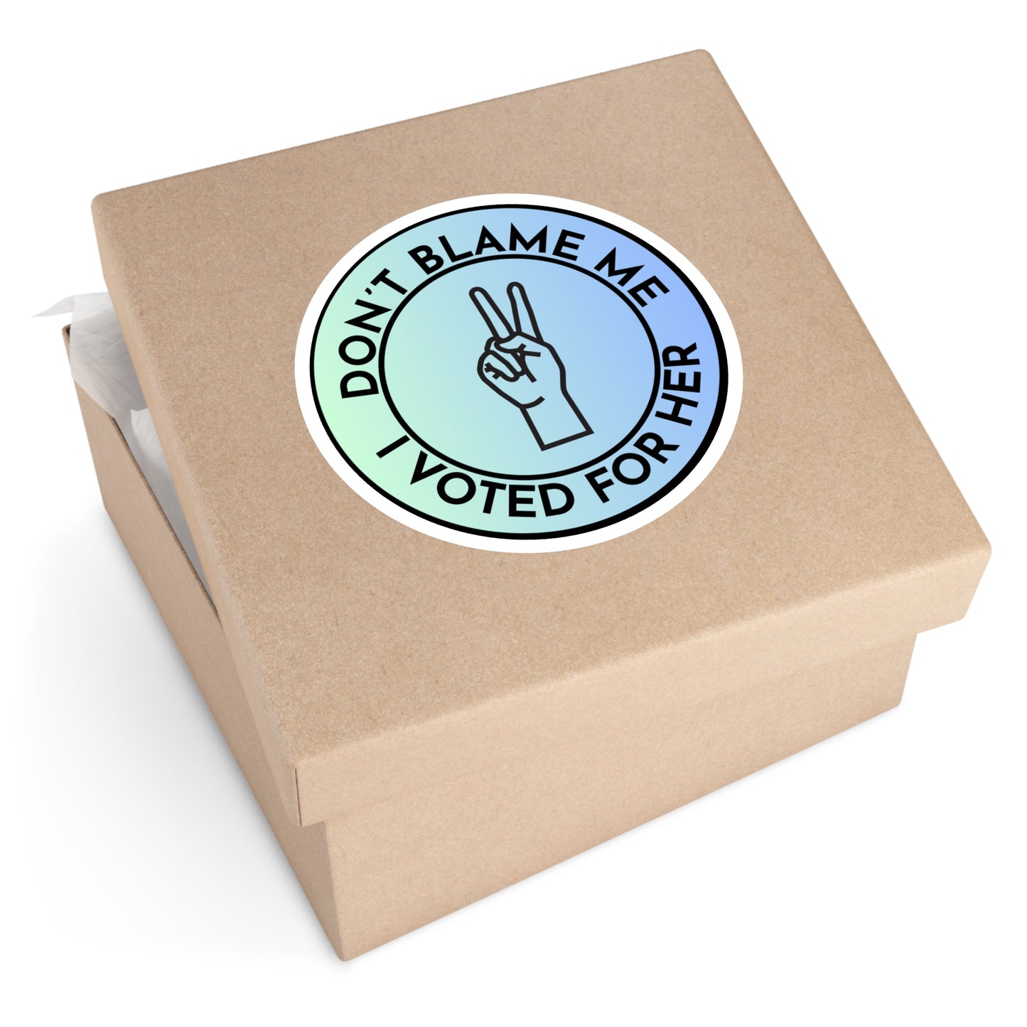 Stickers: Don't Blame Me, I Voted for Her Round Stickers