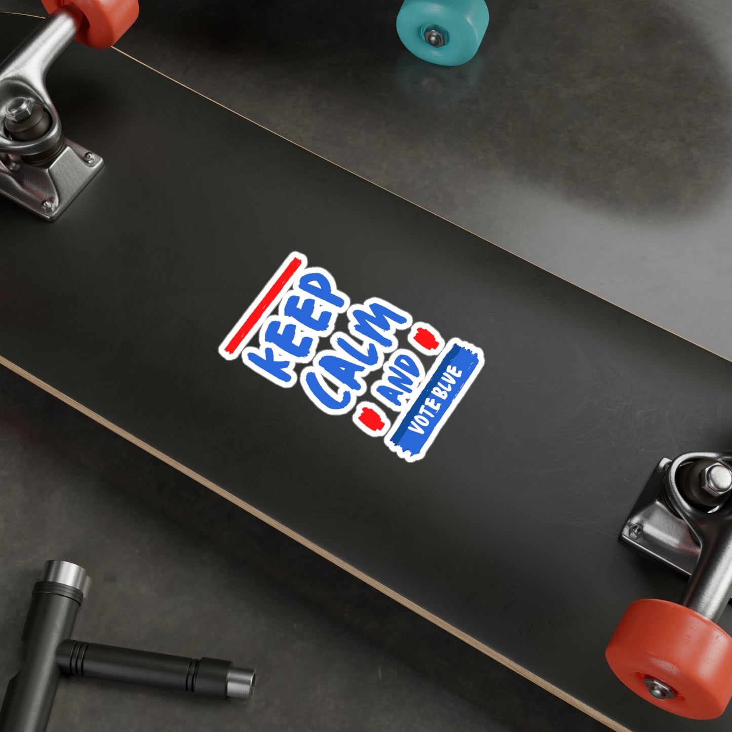 Keep Calm and Vote Blue Kiss-Cut Vinyl Decals - Save Democracy Freedom Decal