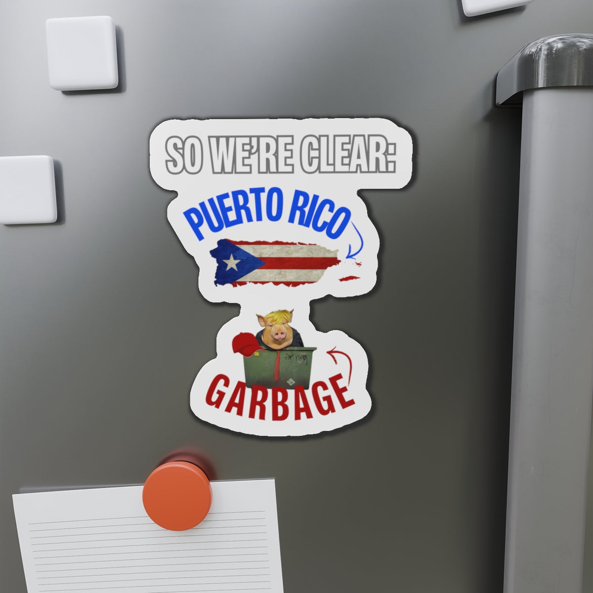 Puerto Rico Is Not Garbage Car Magnet - Die-Cut Magnet