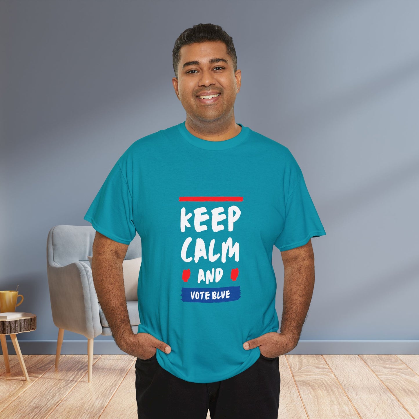 Keep Calm and Vote Blue Shirt- Save Democracy Tee- Democrat Presidential Election T-Shirt