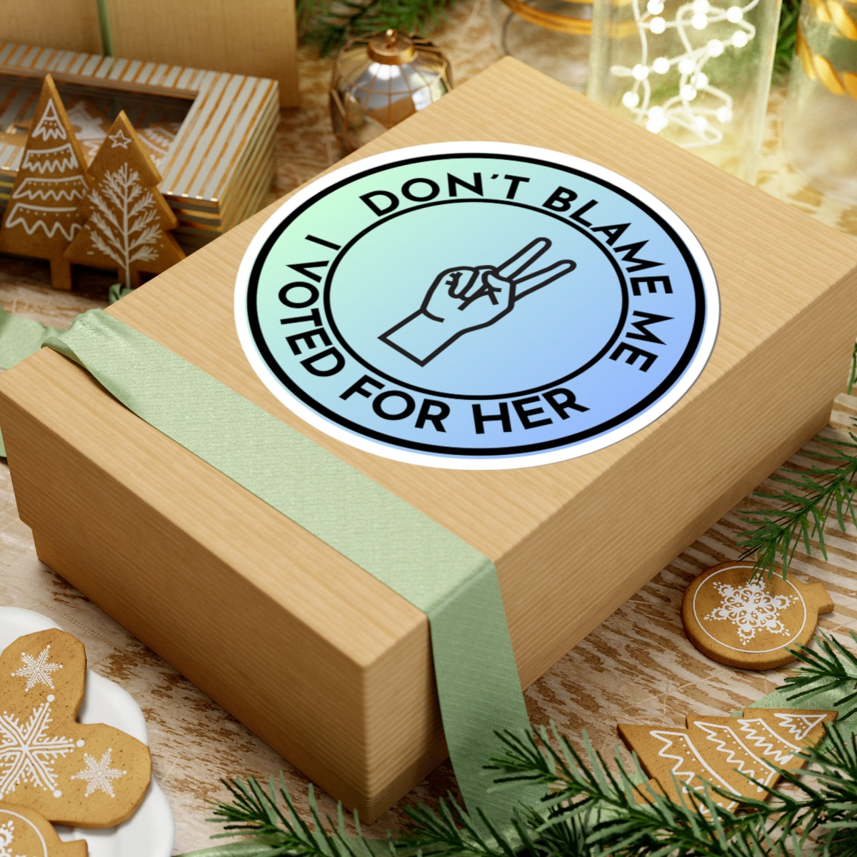 Resist Sticker Anti-Trump Merch Don't Blame Me I Voted for Her Political Decal FDT Protest Sticker Activist Anti-Fascism Resistance Decal