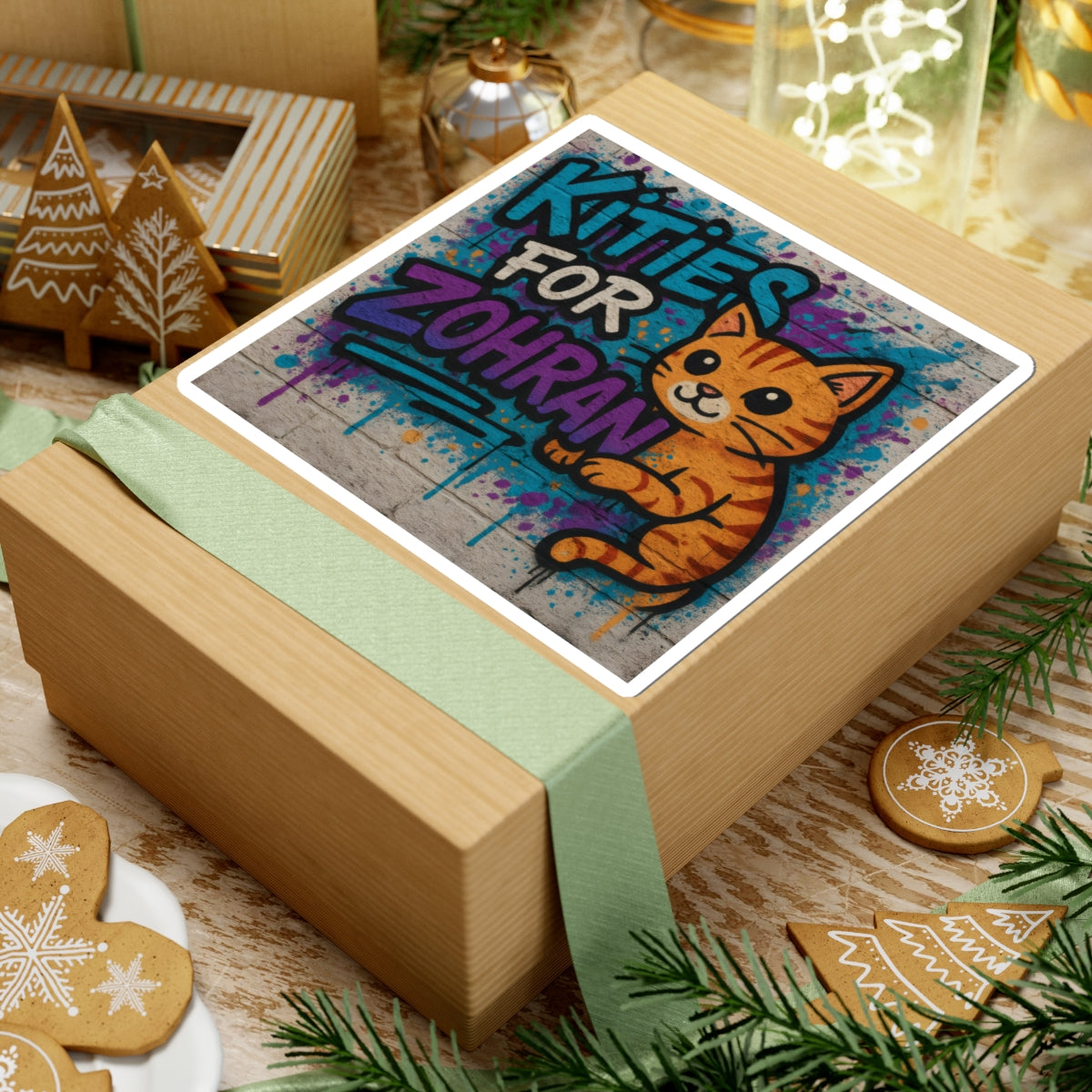 Political Sticker Kitties for Zohran Mamdani Merch NYC New York City Mayor 2025 Decal FDT Anti-Fascism Resistance Decal Social Democrat