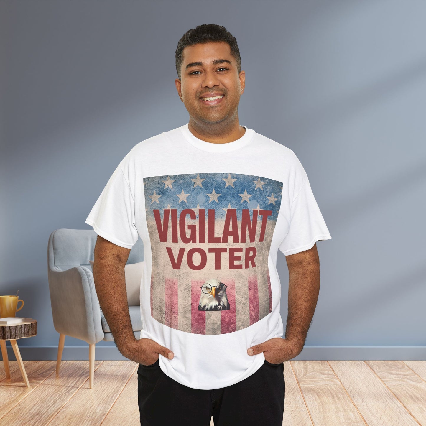 Vigilant Voter Shirt- Vote Blue Save Democracy Tee- Democrat Presidential Election T-Shirt