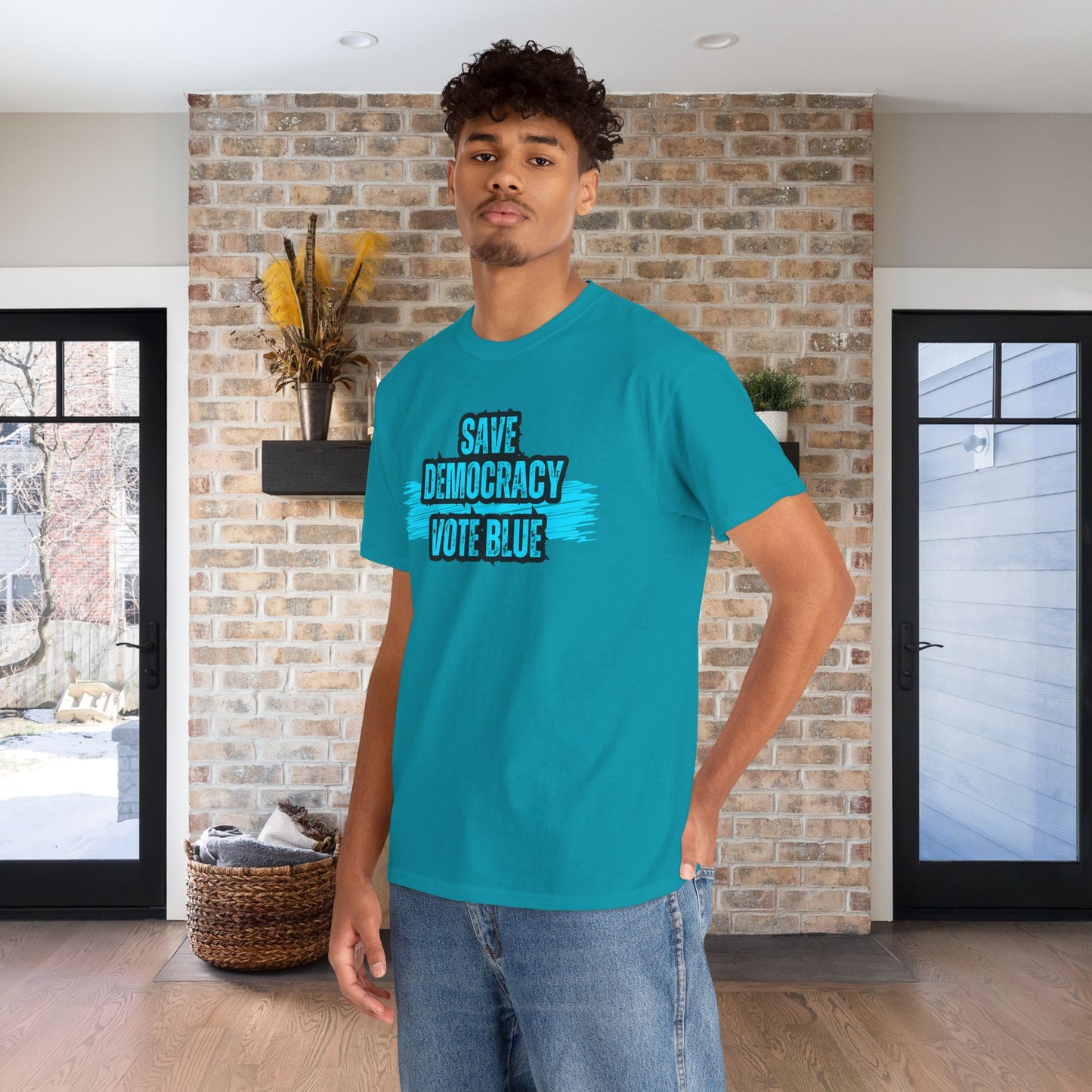 Save Democracy Vote Blue Shirt- Save Democracy Tee- Democrat Presidential Election T-Shirt