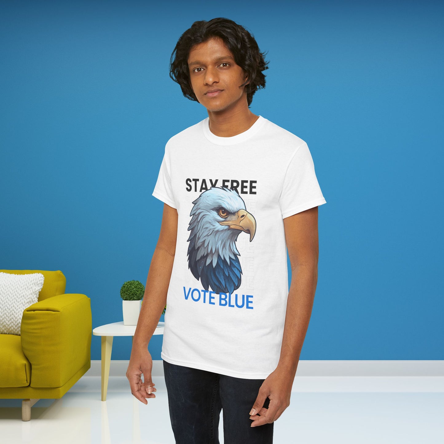 Stay Free Vote Blue Shirt- Freedom Tee- Democrat Presidential Election T-Shirt