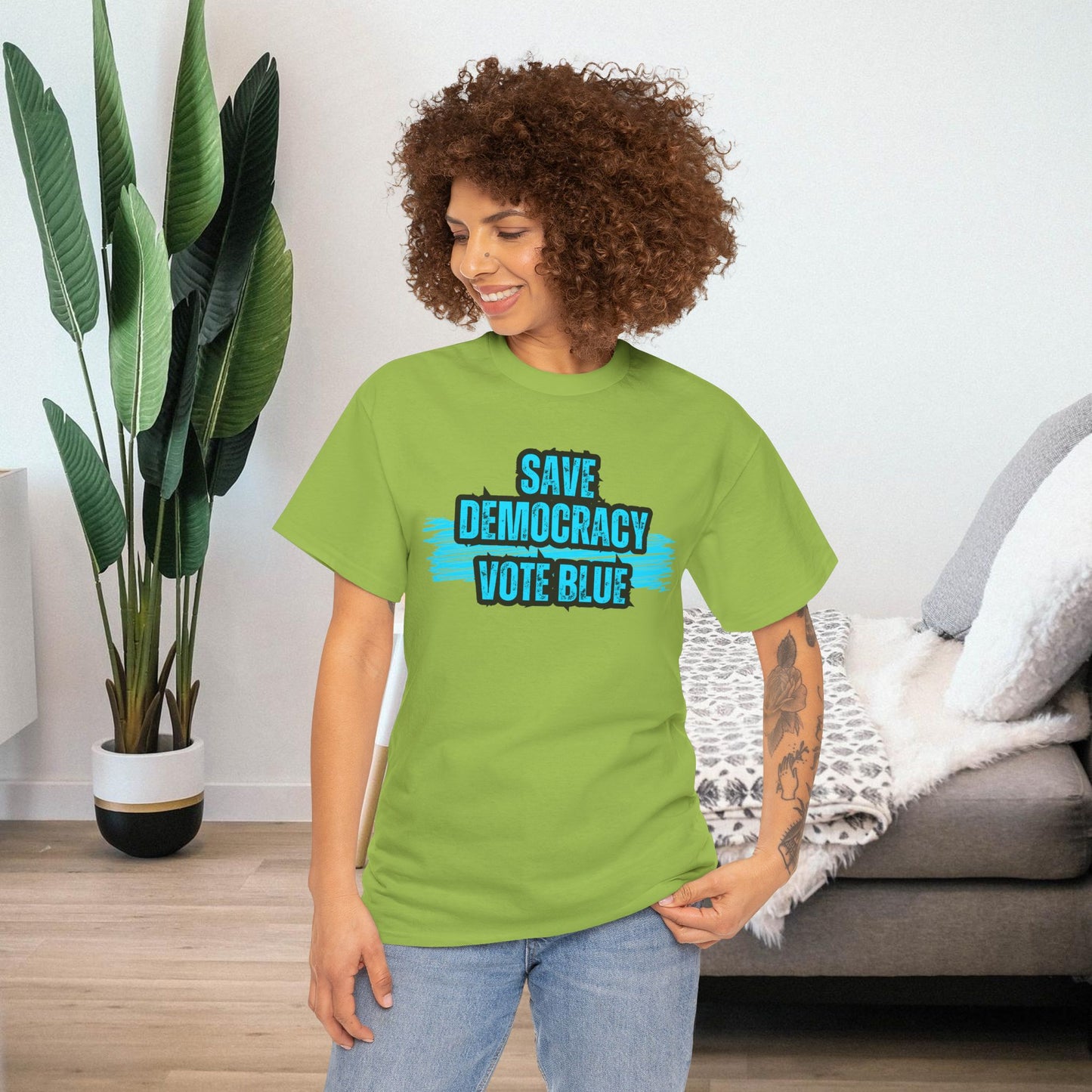 Save Democracy Vote Blue Shirt- Save Democracy Tee- Democrat Presidential Election T-Shirt