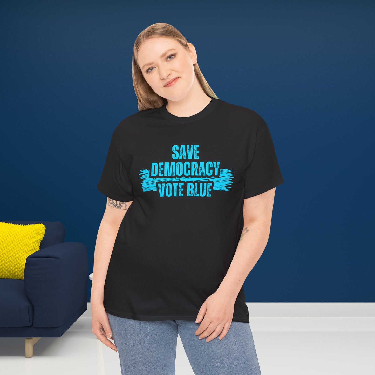 Save Democracy Vote Blue Shirt- Save Democracy Tee- Democrat Presidential Election T-Shirt