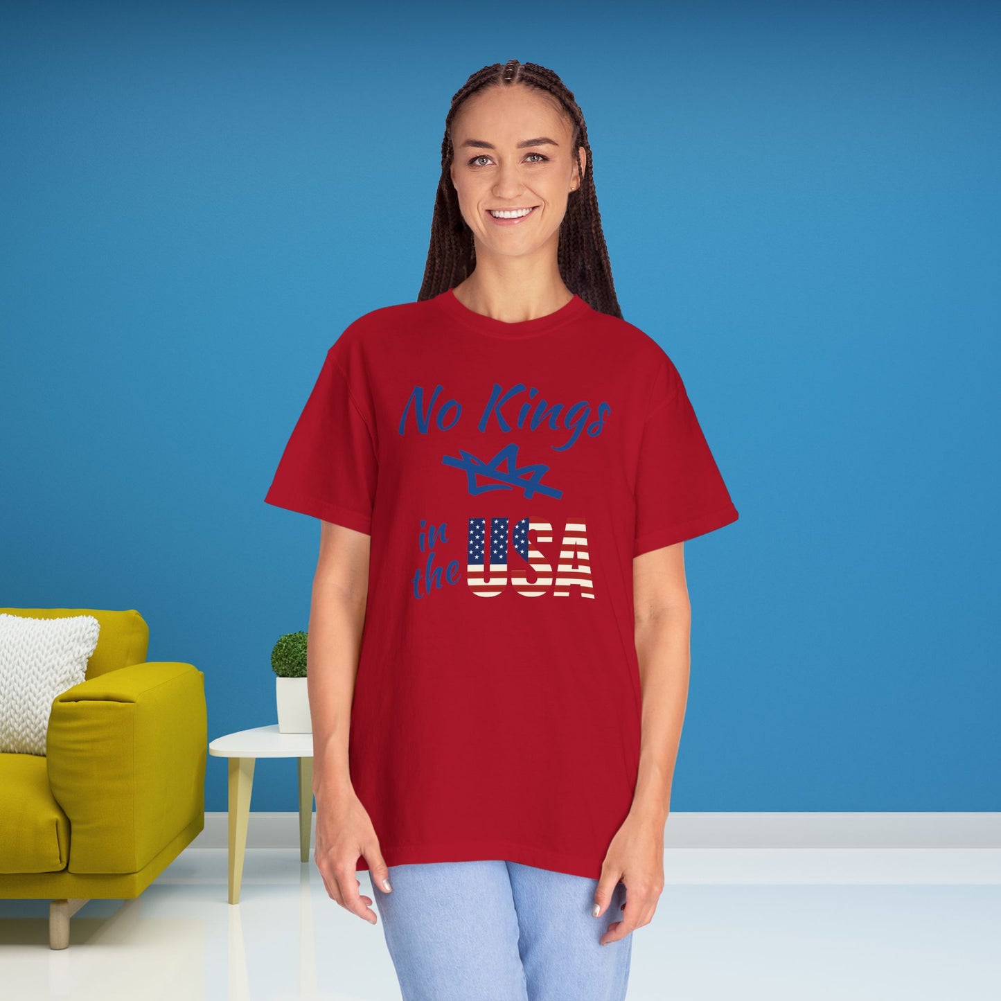 No Kings in the USA Protest Tee Resistance Social Justice Shirt Comfort Colors Ring-Spun US Cotton Resist Anti Trump Democrat Apparel