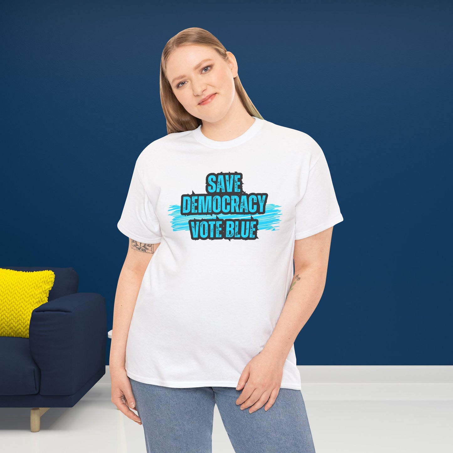 Save Democracy Vote Blue Shirt- Save Democracy Tee- Democrat Presidential Election T-Shirt