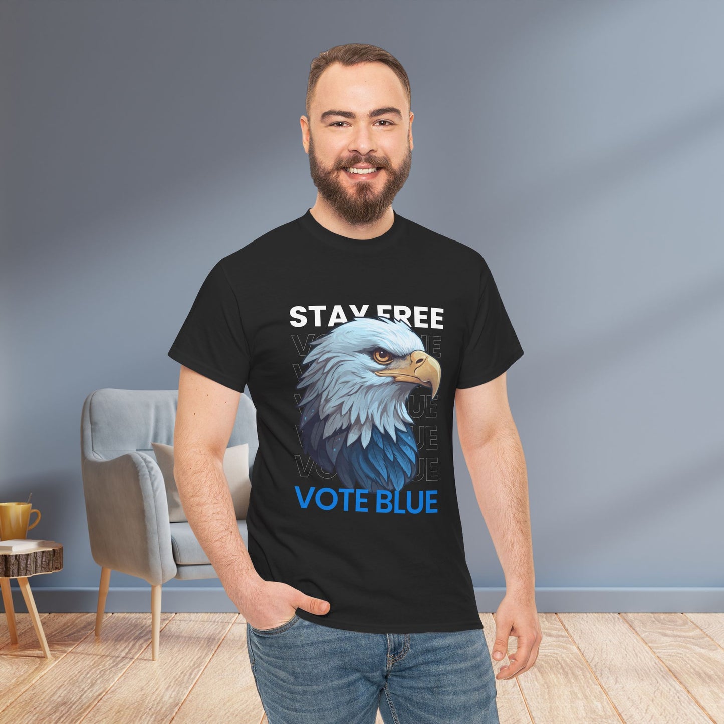Stay Free Vote Blue Shirt- Freedom Tee- Democrat Presidential Election T-Shirt