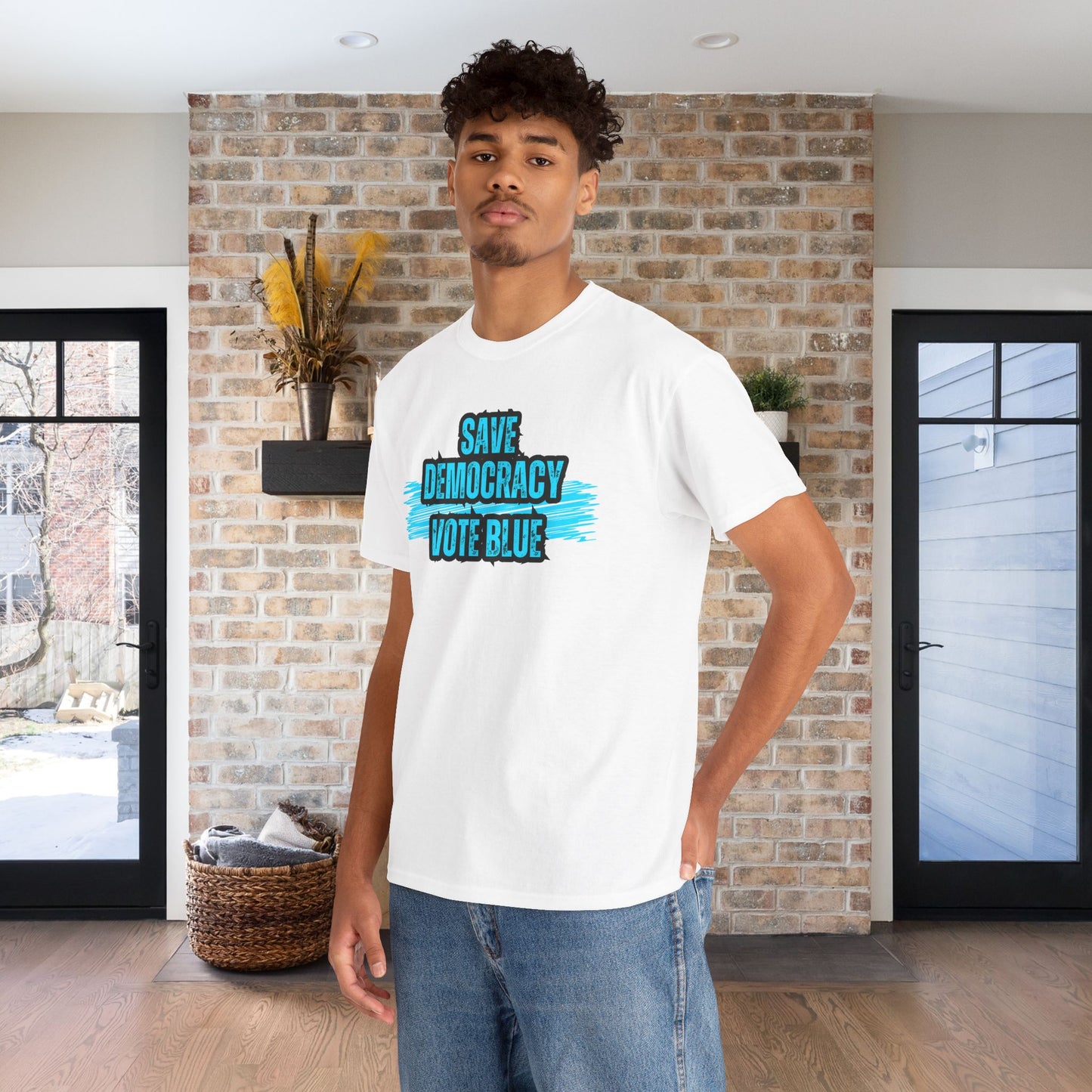 Save Democracy Vote Blue Shirt- Save Democracy Tee- Democrat Presidential Election T-Shirt