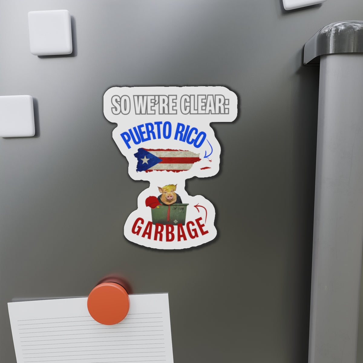 Puerto Rico Is Not Garbage Car Magnet - Die-Cut Magnet