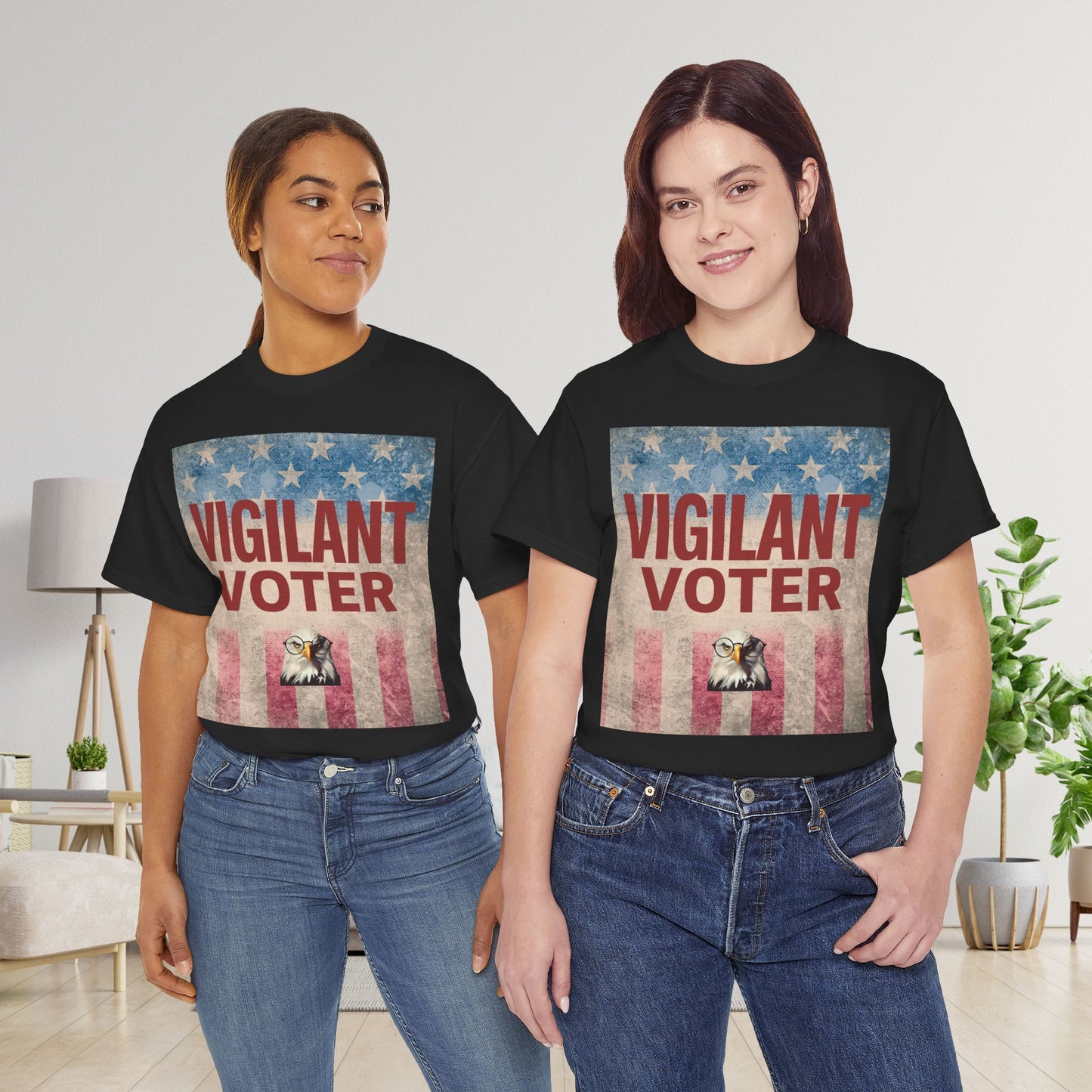 Vigilant Voter Shirt- Vote Blue Save Democracy Tee- Democrat Presidential Election T-Shirt