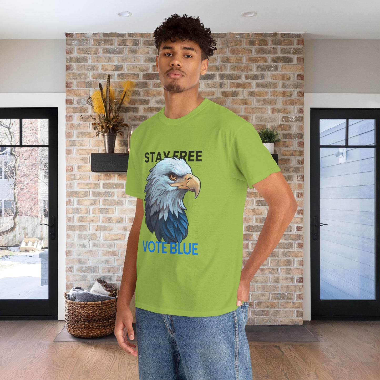Stay Free Vote Blue Shirt- Freedom Tee- Democrat Presidential Election T-Shirt