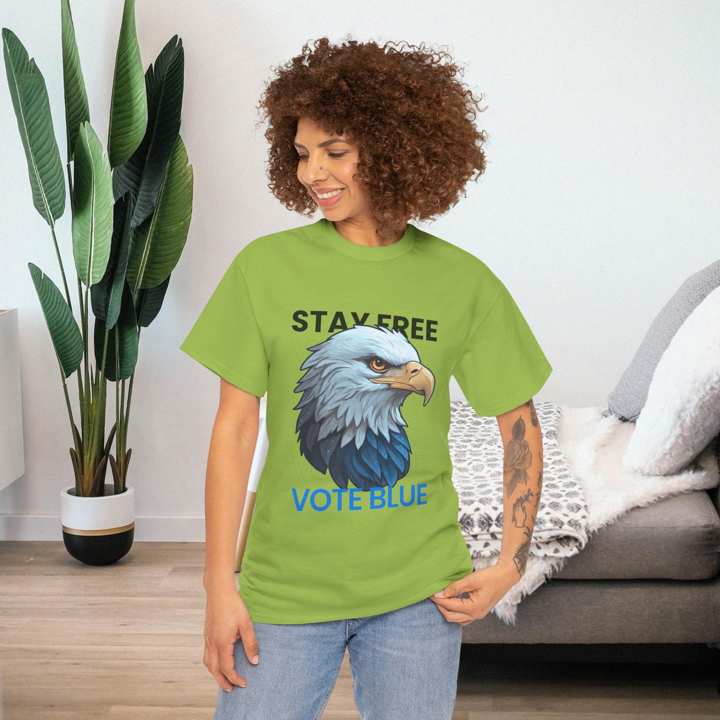 Stay Free Vote Blue Shirt- Freedom Tee- Democrat Presidential Election T-Shirt