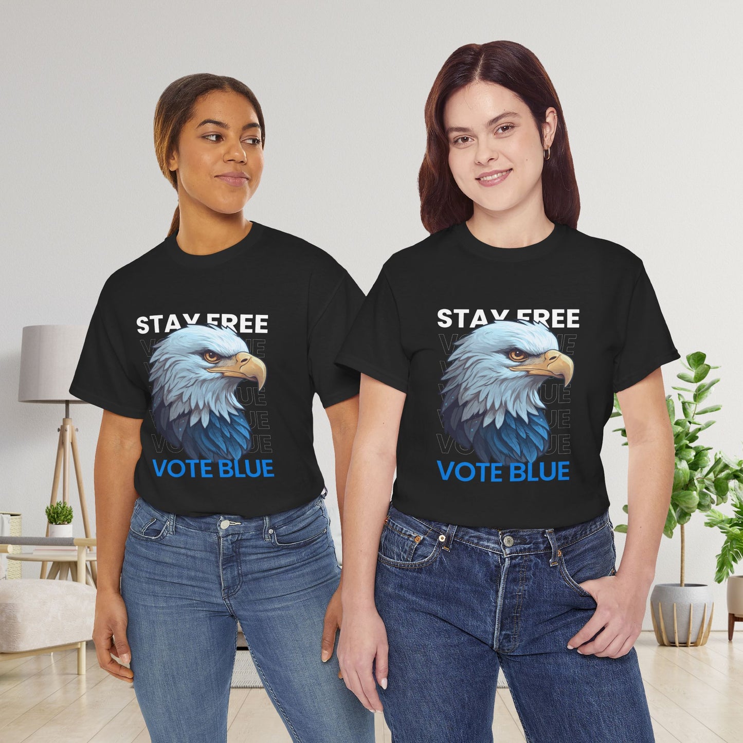Stay Free Vote Blue Shirt- Freedom Tee- Democrat Presidential Election T-Shirt