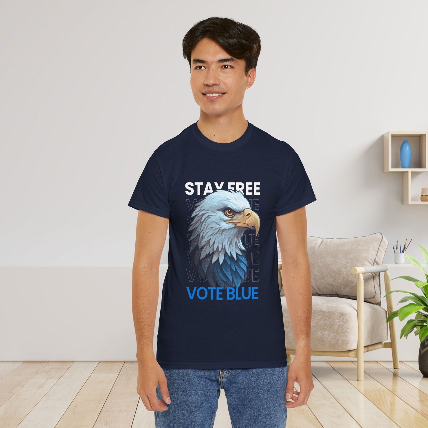 Stay Free Vote Blue Shirt- Freedom Tee- Democrat Presidential Election T-Shirt