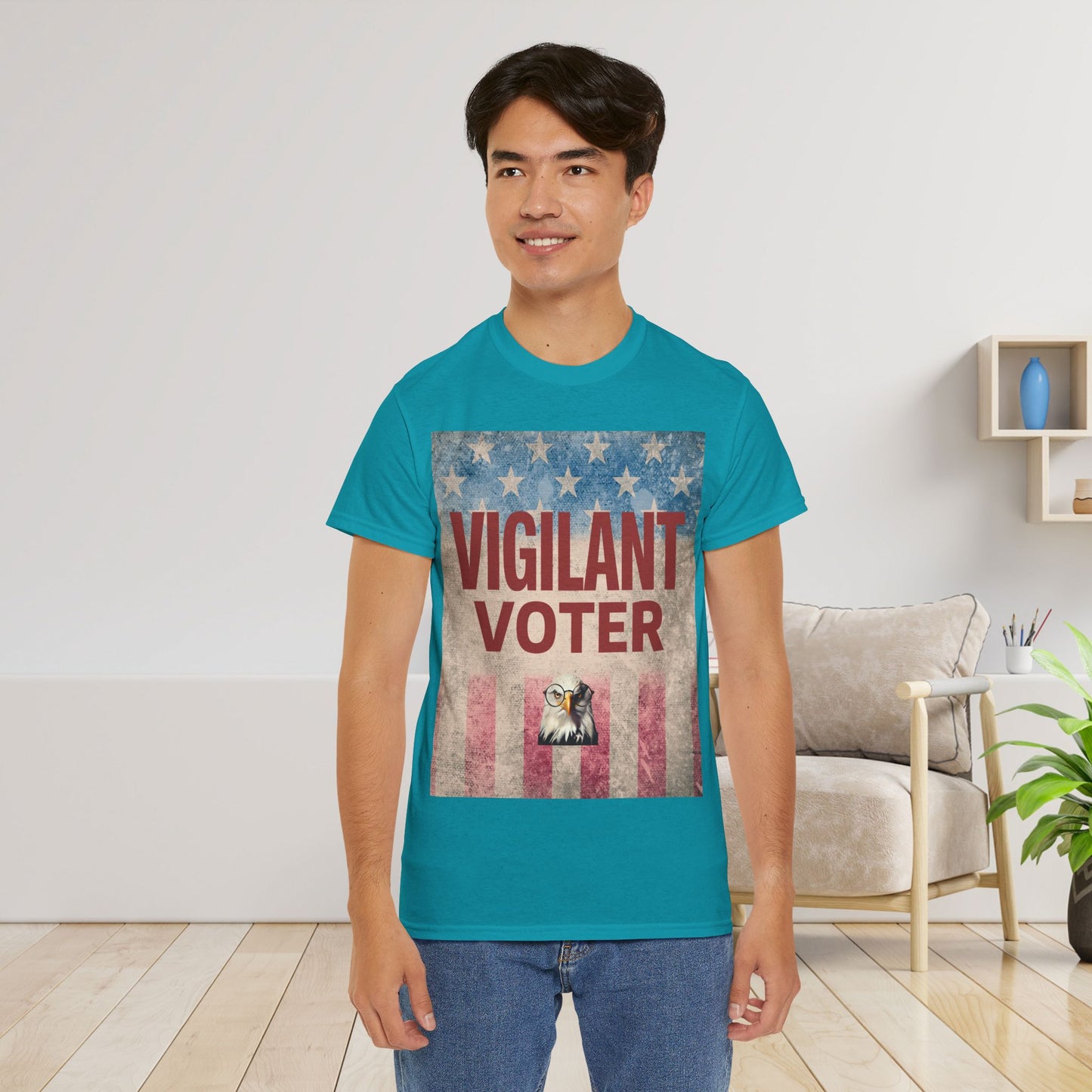 Vigilant Voter Shirt- Vote Blue Save Democracy Tee- Democrat Presidential Election T-Shirt