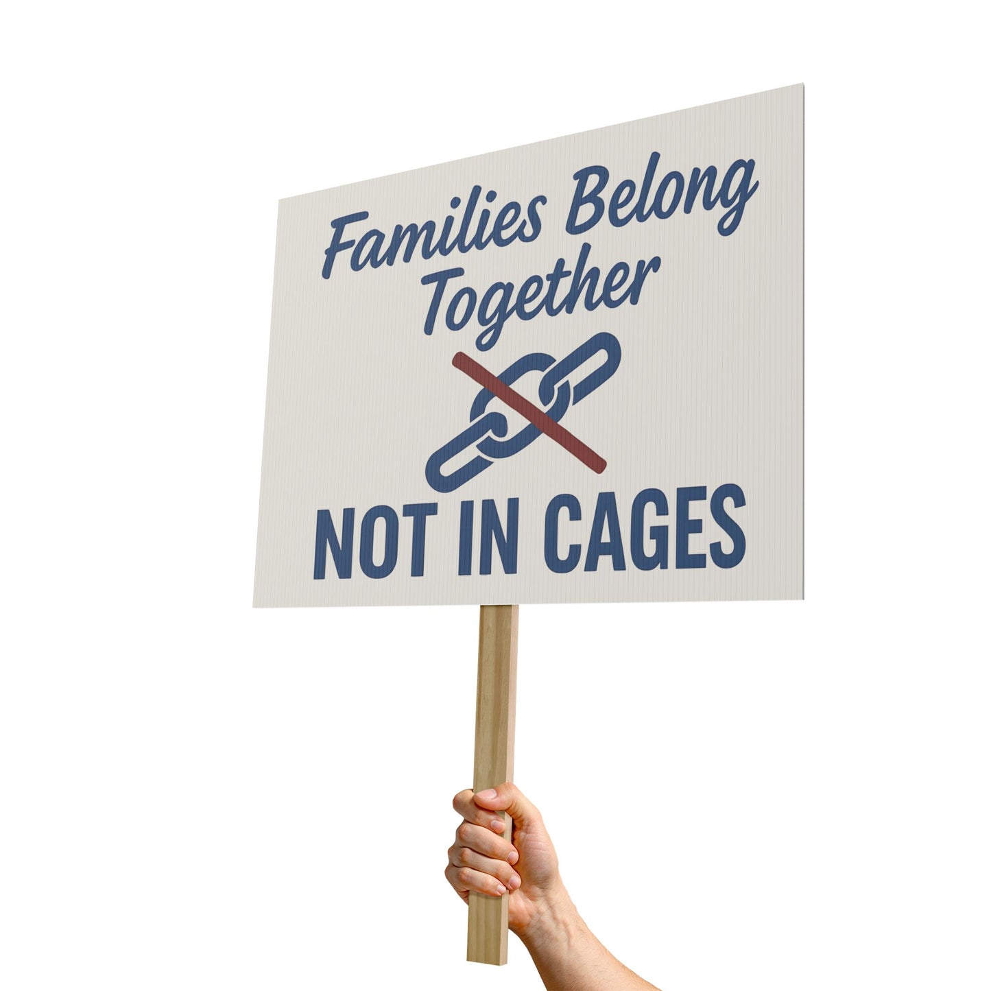 Protest Sign Families Belong Together Not In Cages Poster Political 18" x 24" Signage Waterproof & Fade Resistant FDT Abolish ICE Placard