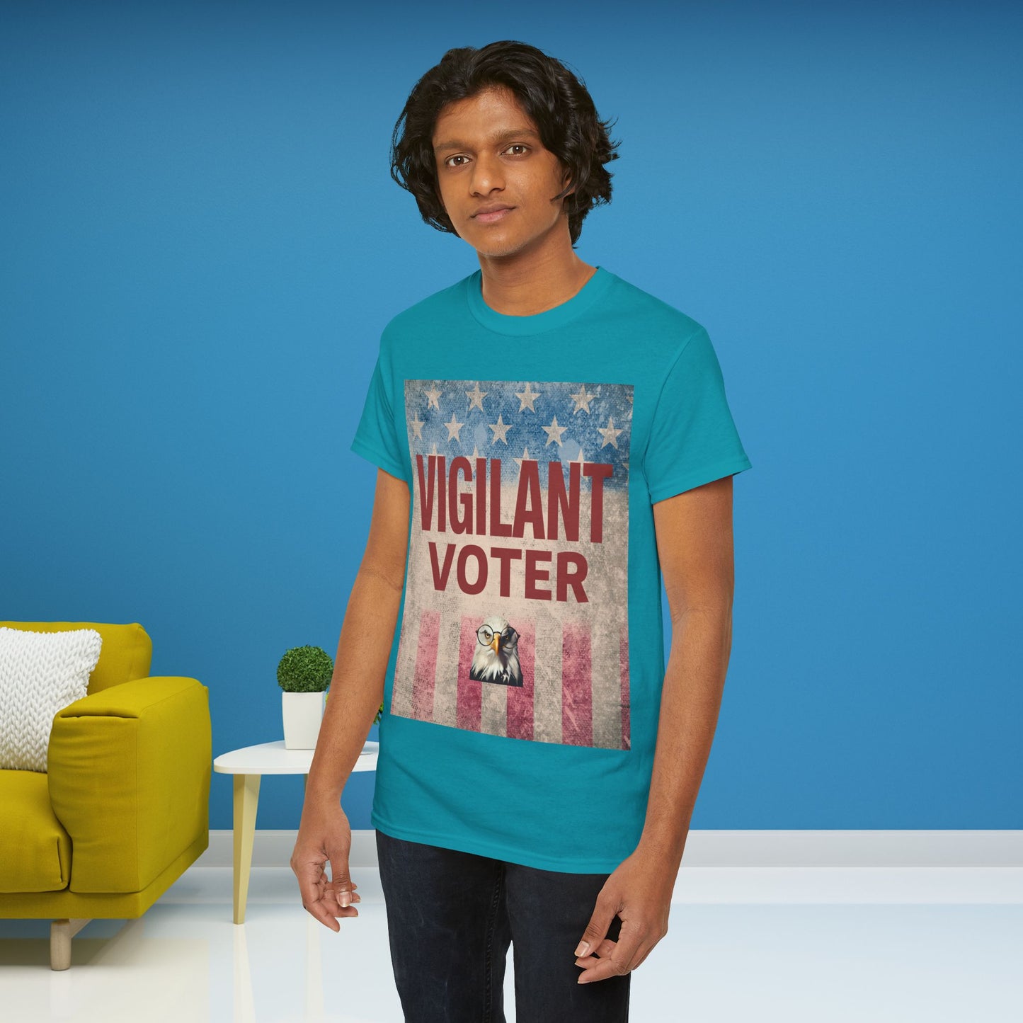 Vigilant Voter Shirt- Vote Blue Save Democracy Tee- Democrat Presidential Election T-Shirt