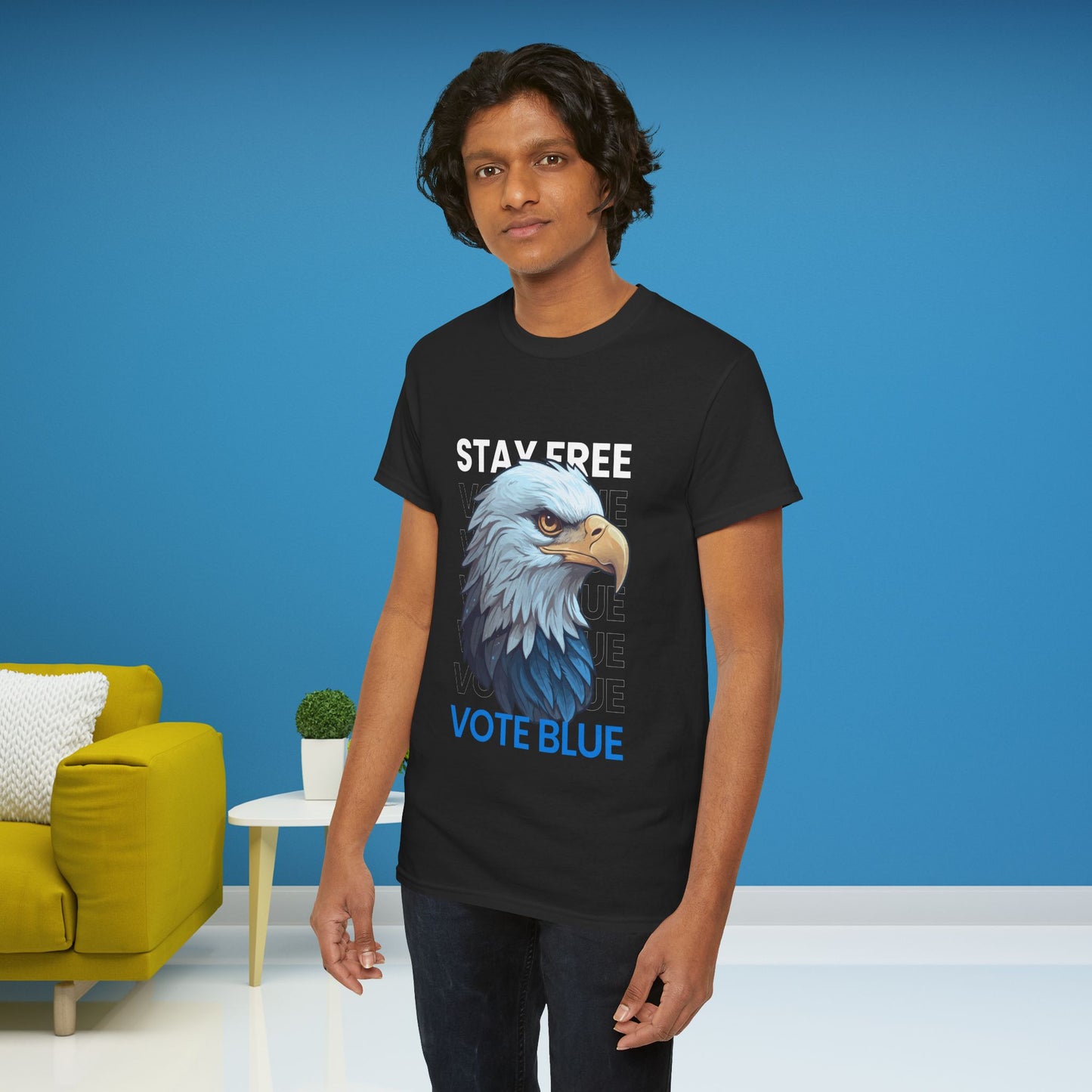 Stay Free Vote Blue Shirt- Freedom Tee- Democrat Presidential Election T-Shirt