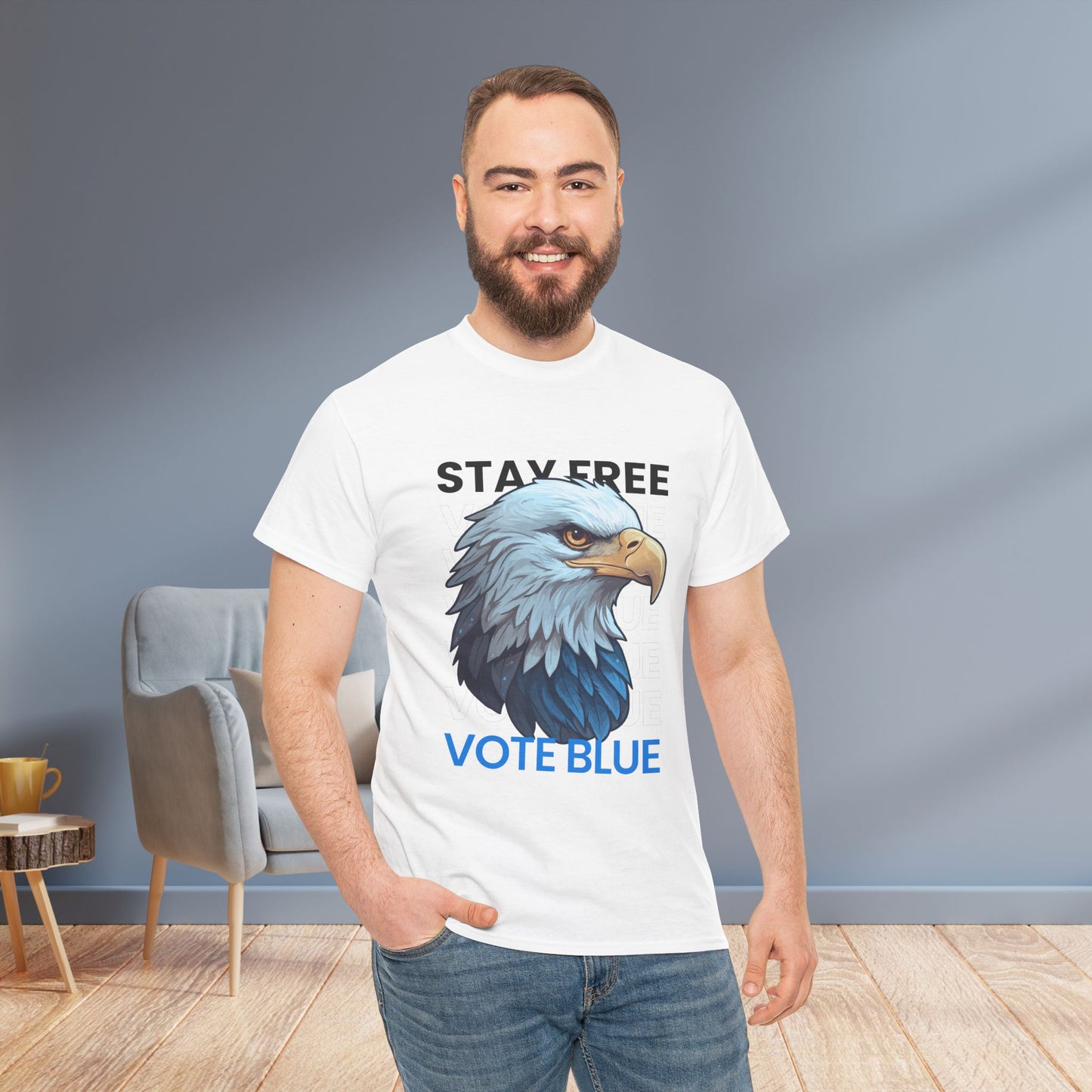 Stay Free Vote Blue Shirt- Freedom Tee- Democrat Presidential Election T-Shirt