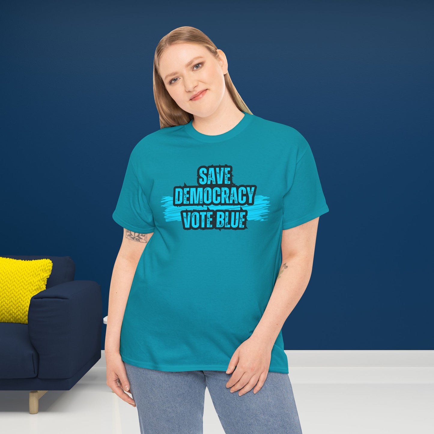 Save Democracy Vote Blue Shirt- Save Democracy Tee- Democrat Presidential Election T-Shirt