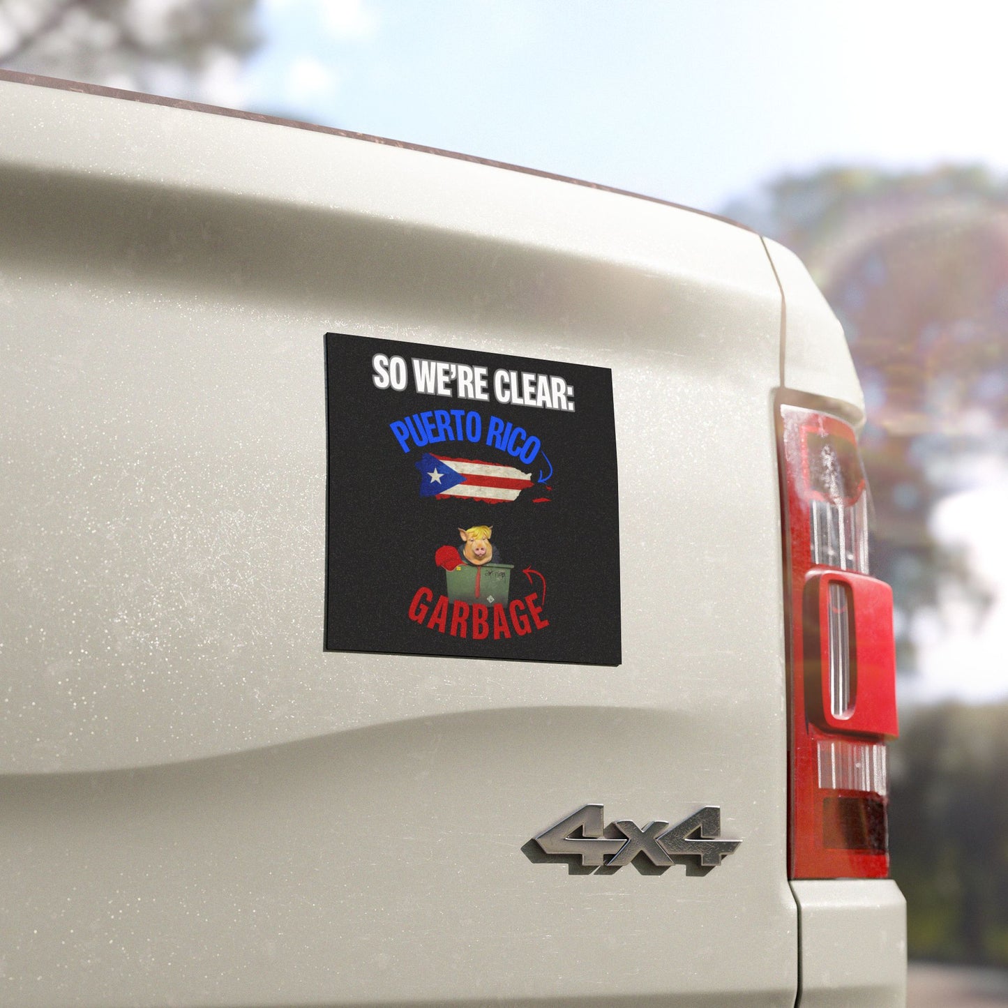 Puerto Rico Is Not Garbage Car Magnet - Magnet