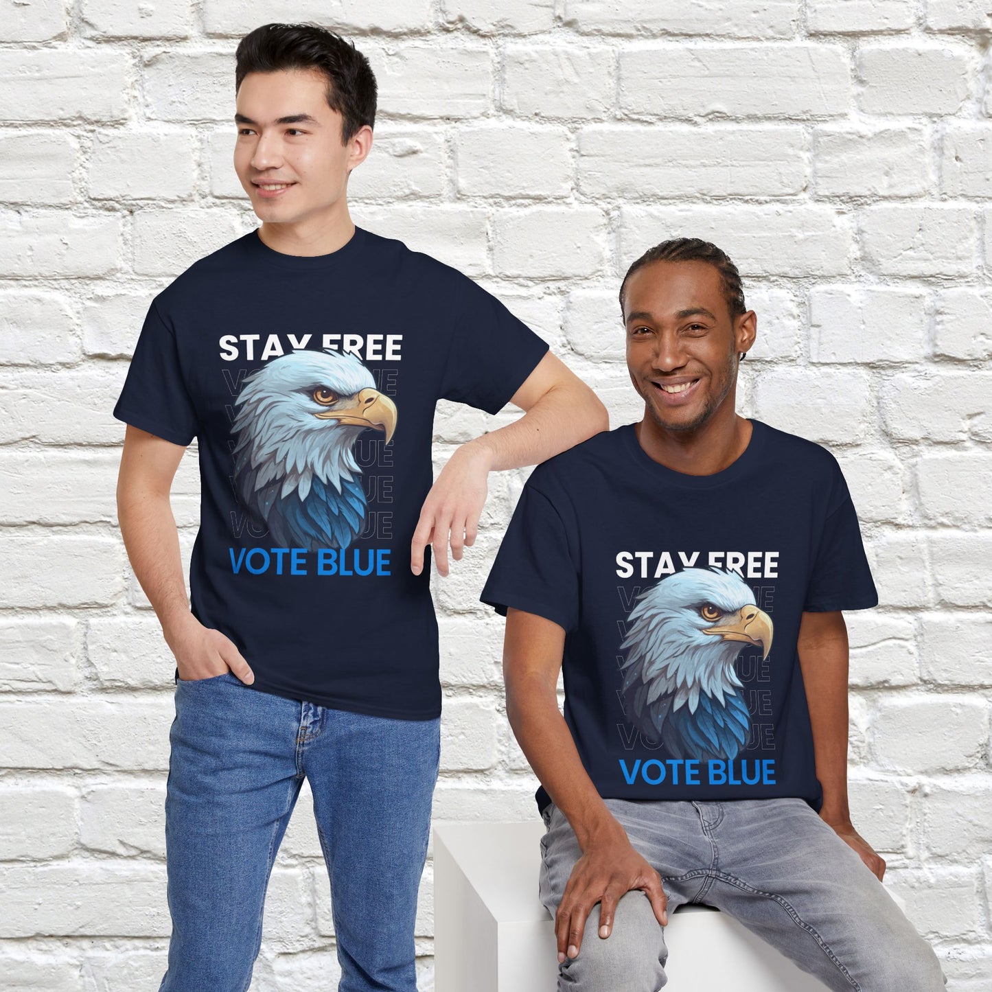 Stay Free Vote Blue Shirt- Freedom Tee- Democrat Presidential Election T-Shirt