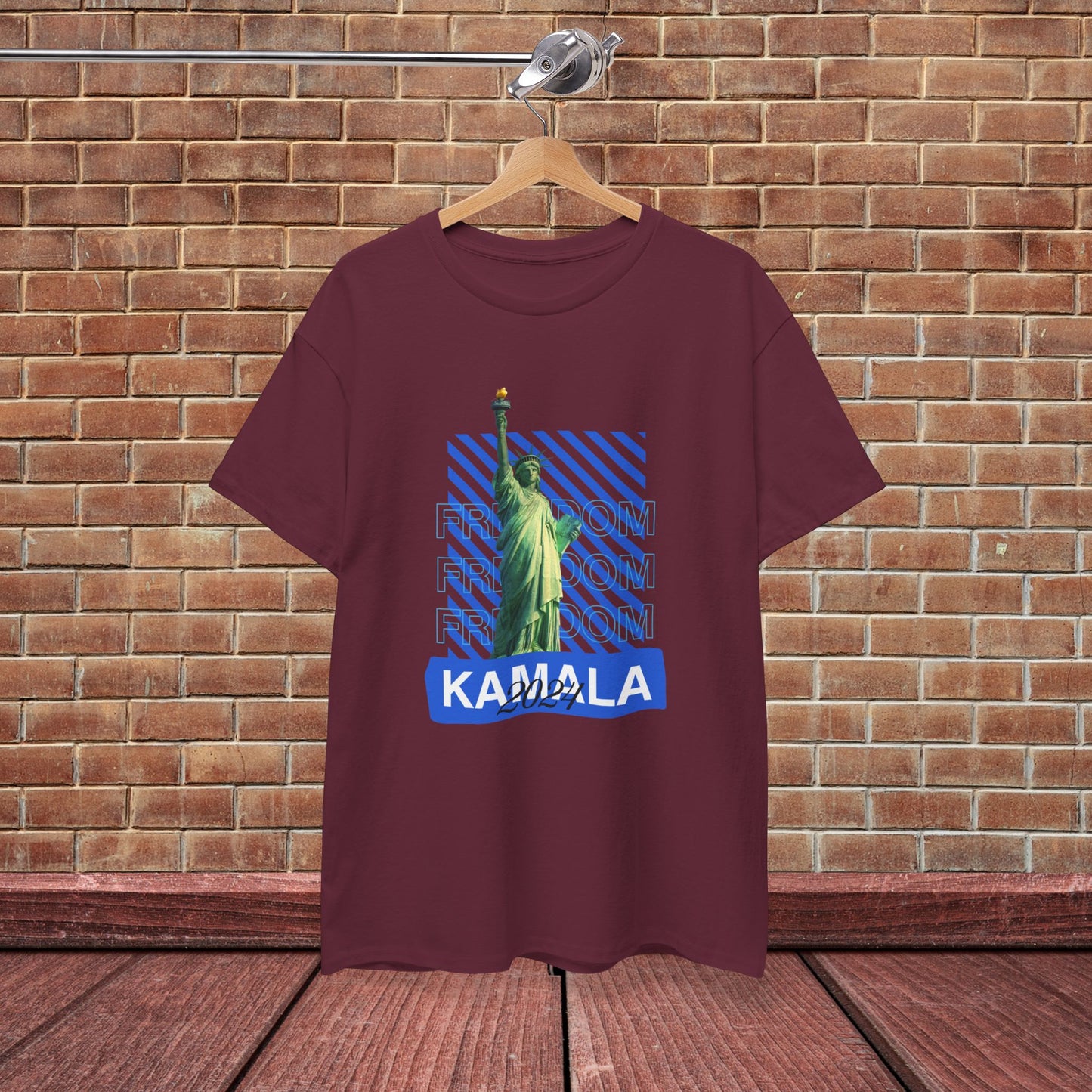 Statue of Liberty Kamala 2024 Freedom Shirt- Vote Blue T-Shirt- Democrat Presidential Election T-Shirt- Save Democracy Shirt