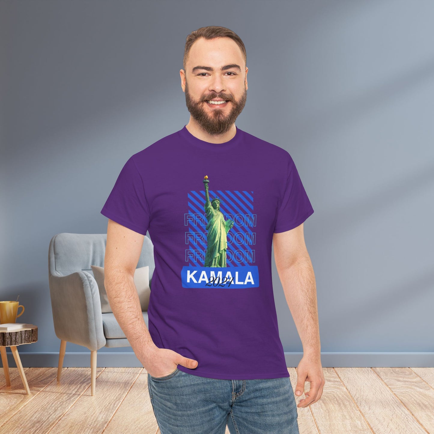 Statue of Liberty Kamala 2024 Freedom Shirt- Vote Blue T-Shirt- Democrat Presidential Election T-Shirt- Save Democracy Shirt