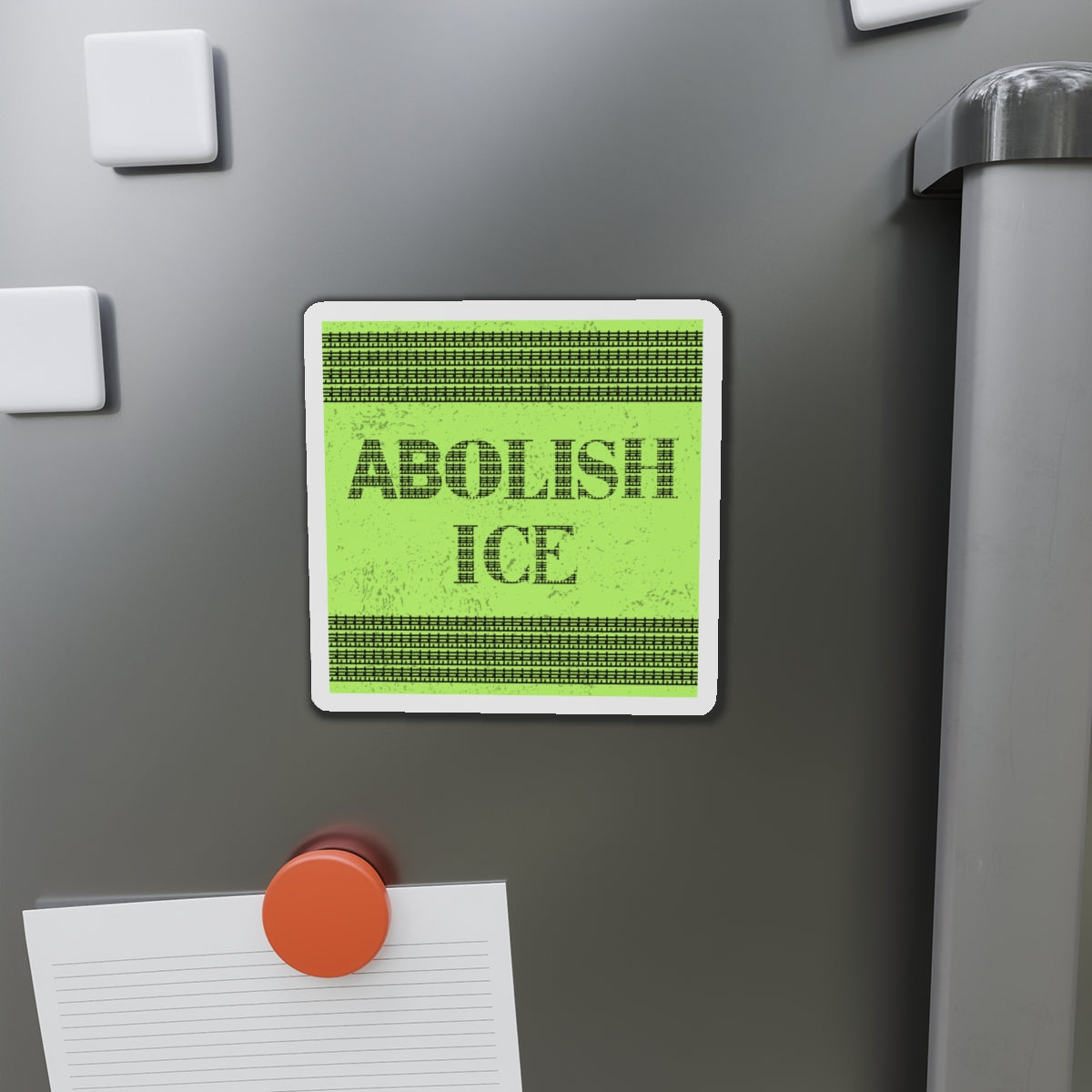 Political Magnet Anti-Trump Merch Abolish ICE Fuck Donald Trump Car Magnet Political FDT Resist Protest Gear Anti-Fascism Democratic Sign
