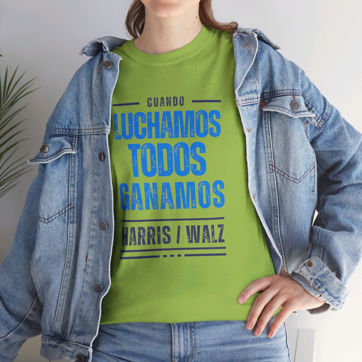 Cuando Luchamos Todos Ganamos Shirt- When We Fight We Win Tee in Spanish-  Latinx for Harris Democrat Presidential Election T-Shirt