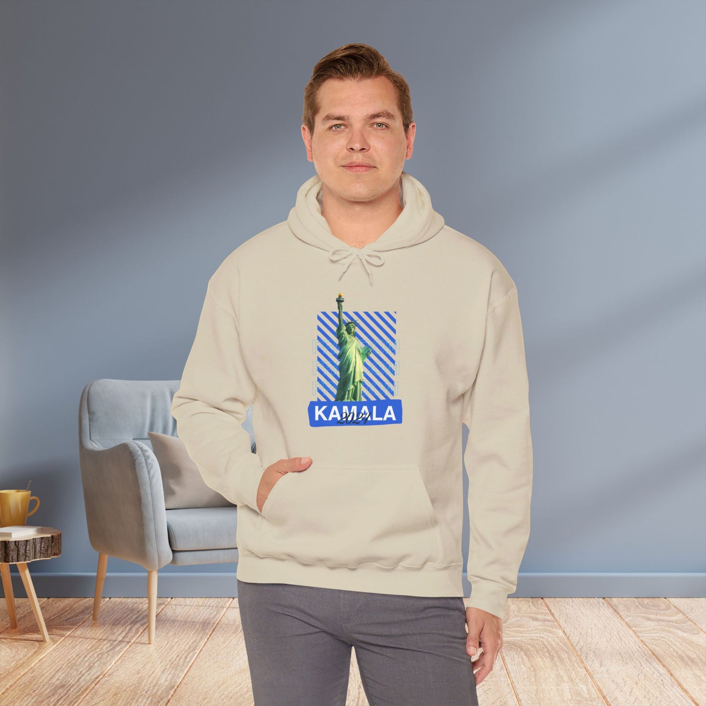 Freedom Kamala 2024 Hooded Sweatshirt - Statue of Liberty Freedom Hoodie - Pullover Hoodie