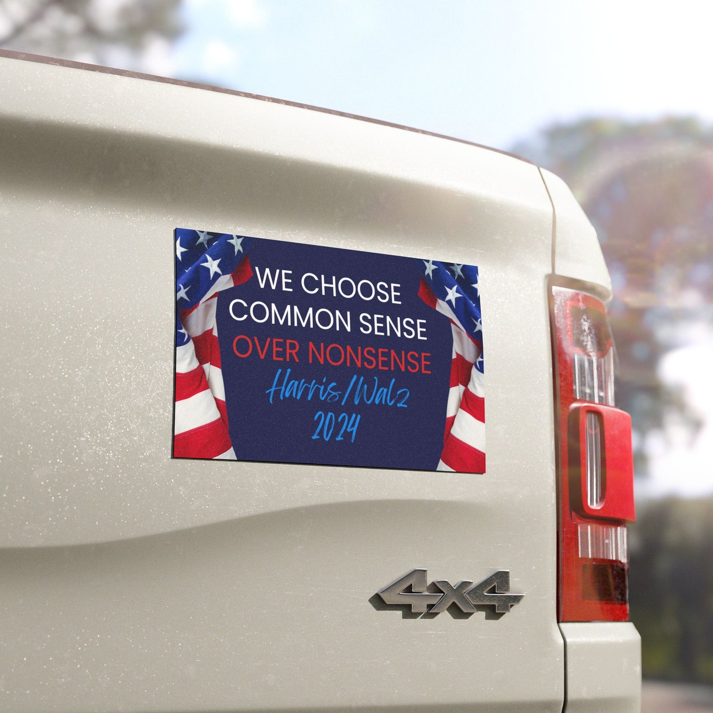 We Choose Common Sense Over Nonsense Car Magnet - Harris/Walz 2024 Magnet