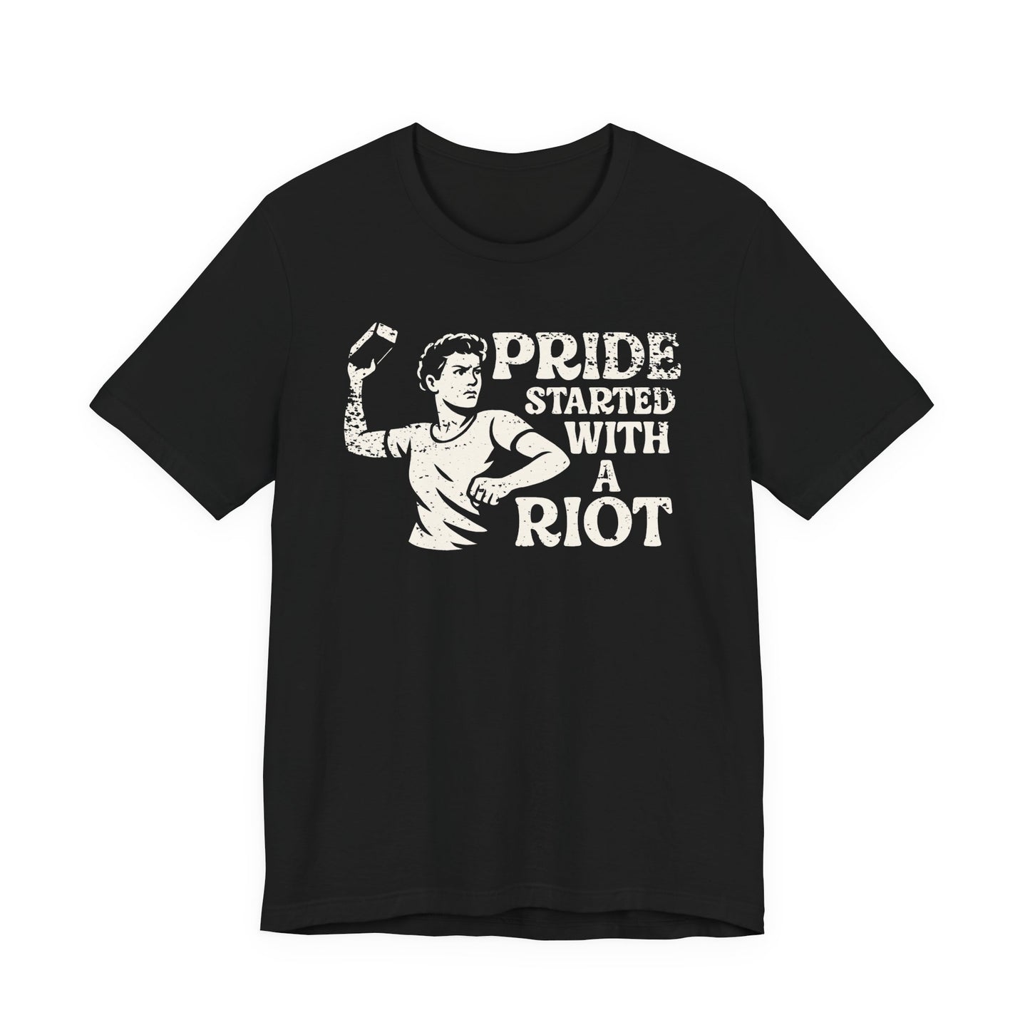 LGBTQIA Tee Stonewall Protest Shirt Social Justice LGBTQ Queer Lesbian Bisexual Trans Gay Pride Ring-Spun Cotton TShirt Express Shipping