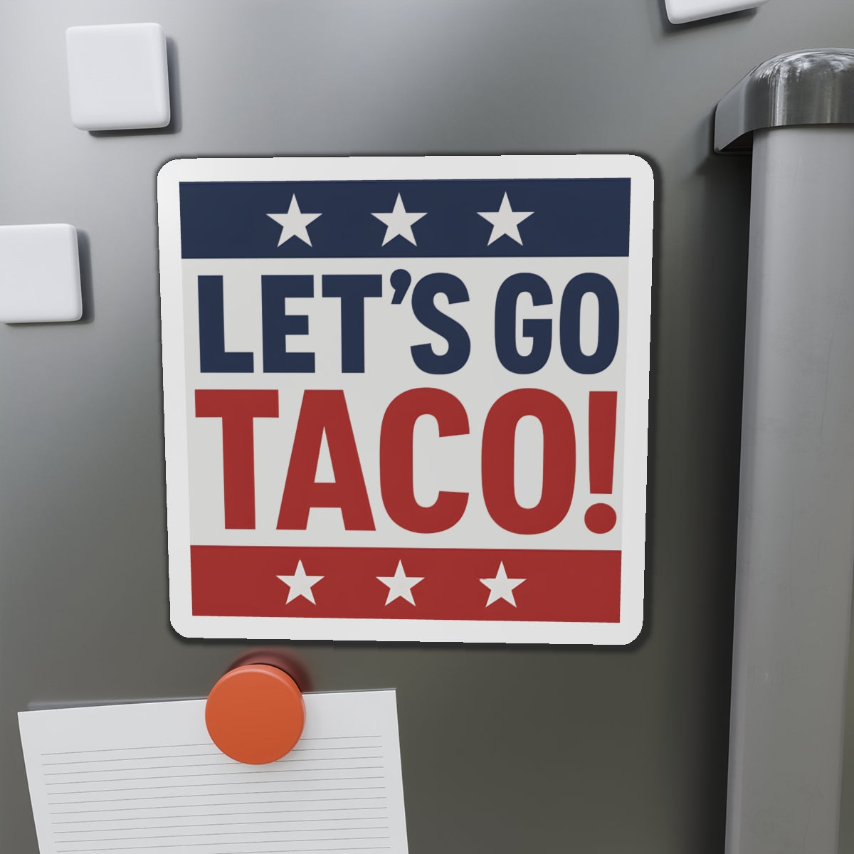 Political Magnet Anti-Trump Merch Let's Go Taco Fuck Donald Trump Car Magnet Political FDT Resist Protest Gear Anti-Fascism Democratic Sign