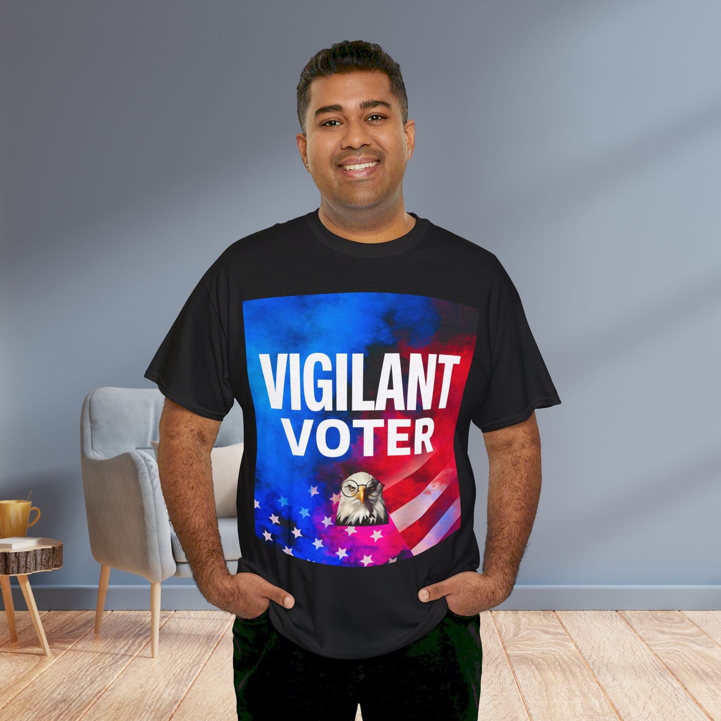 Vigilant Voter Shirt- Vote Blue Save Democracy Tee- Democrat Presidential Election T-Shirt