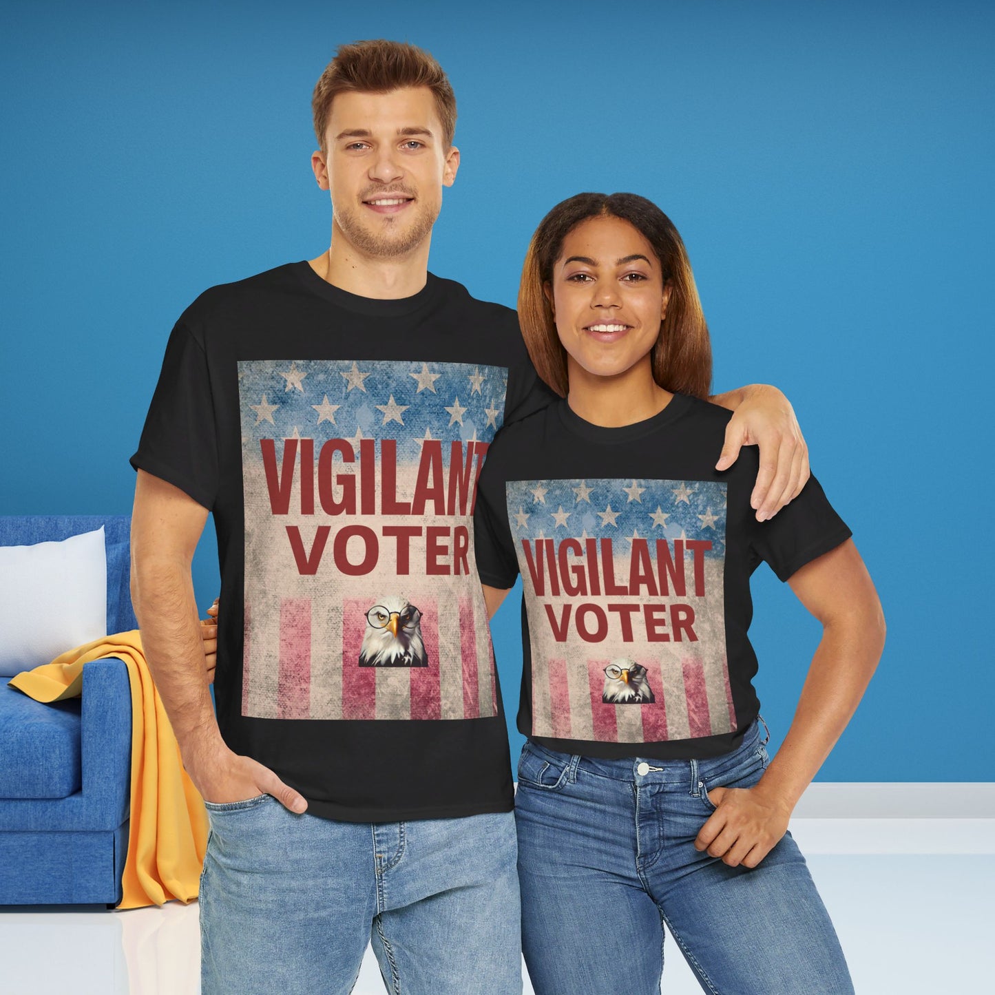 Vigilant Voter Shirt- Vote Blue Save Democracy Tee- Democrat Presidential Election T-Shirt