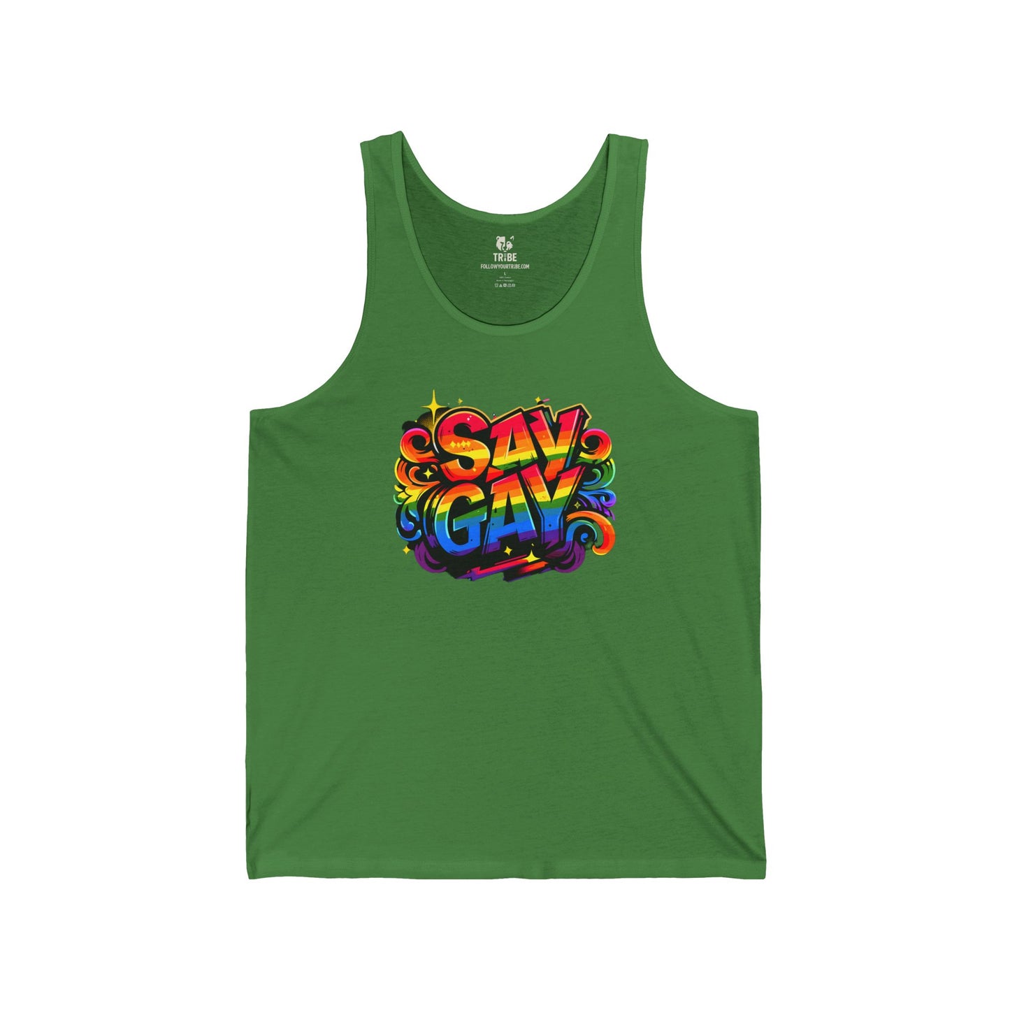 Say Gay Protest Tank Top LGBT Sleeveless Shirt Social Justice LGBTQ Tank LGBTQIA Top Queer Lesbian Bisexual Transgender Gay Pride Apparel