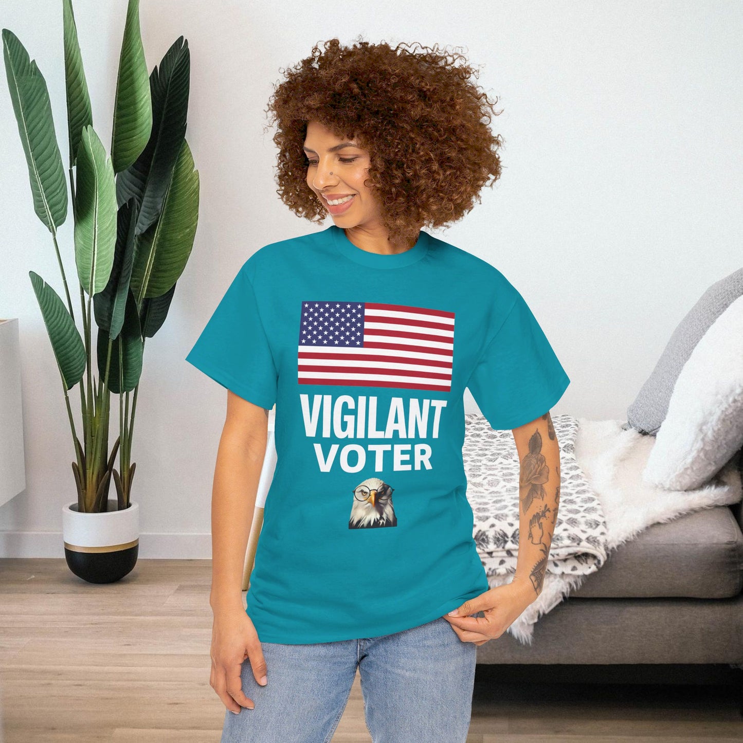 Vigilant Voter Shirt- Vote Blue Save Democracy Tee- Democrat Presidential Election T-Shirt