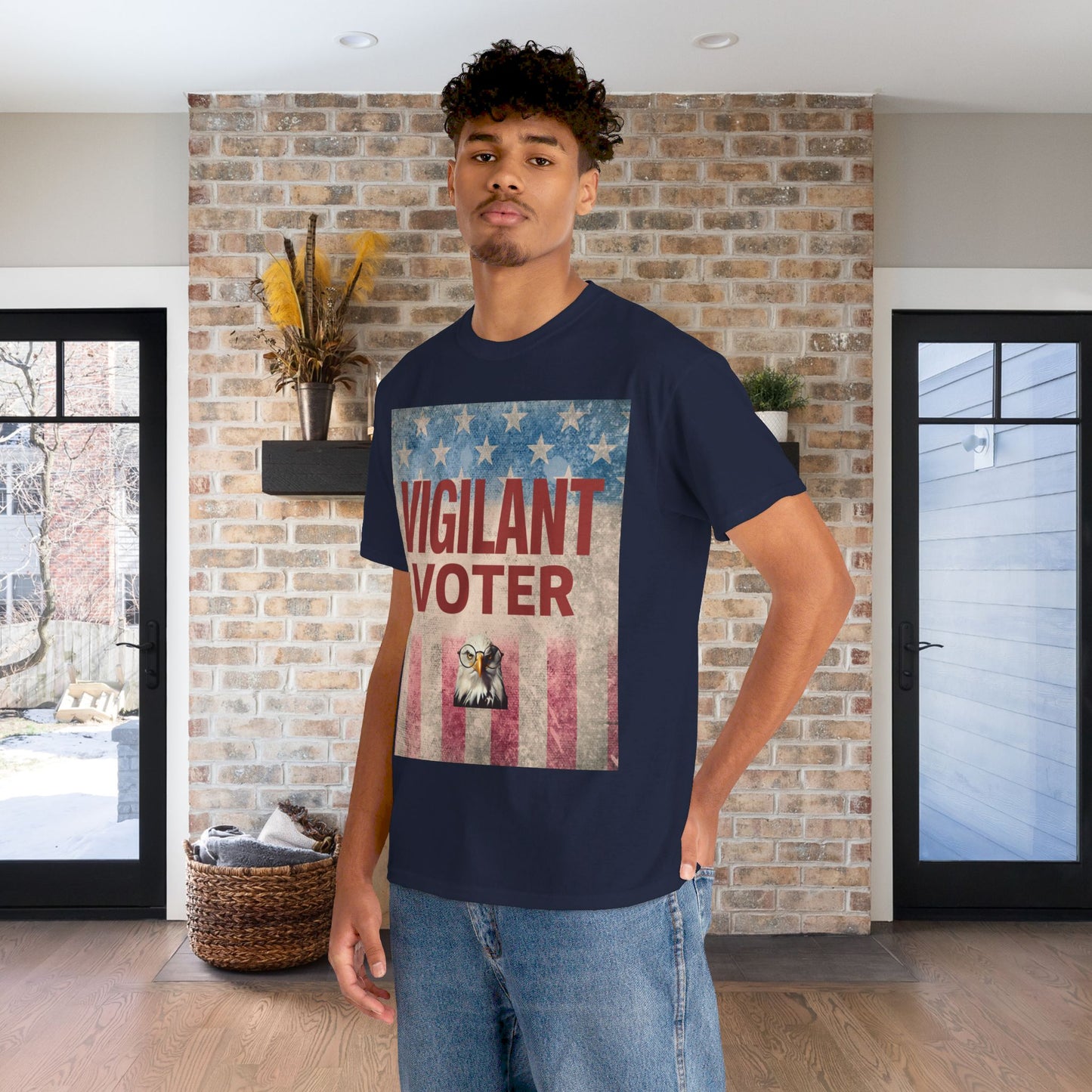 Vigilant Voter Shirt- Vote Blue Save Democracy Tee- Democrat Presidential Election T-Shirt