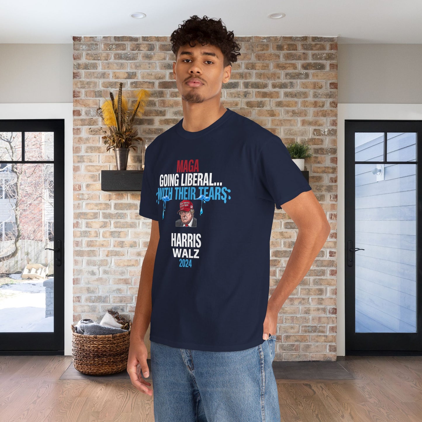 MAGA Going Liberal With Their Tears Shirt- Harris Walz Tee-  Democrat Presidential Election T-Shirt