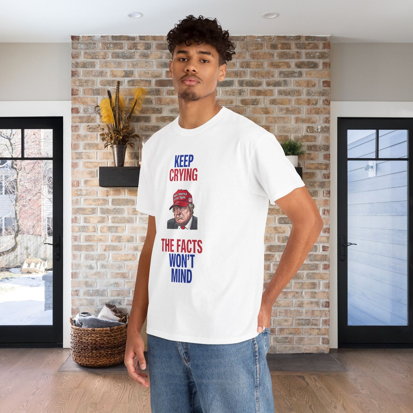 Keep Crying Facts Won't Mind Shirt- Humorous Anti-Fascism Tee-  Democrat Presidential Election T-Shirt