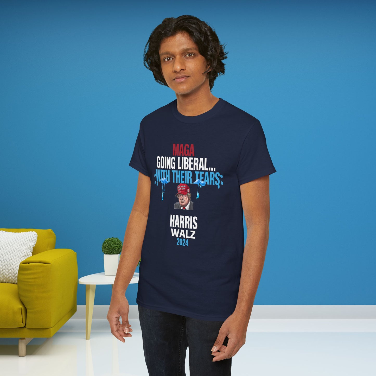 MAGA Going Liberal With Their Tears Shirt- Harris Walz Tee-  Democrat Presidential Election T-Shirt