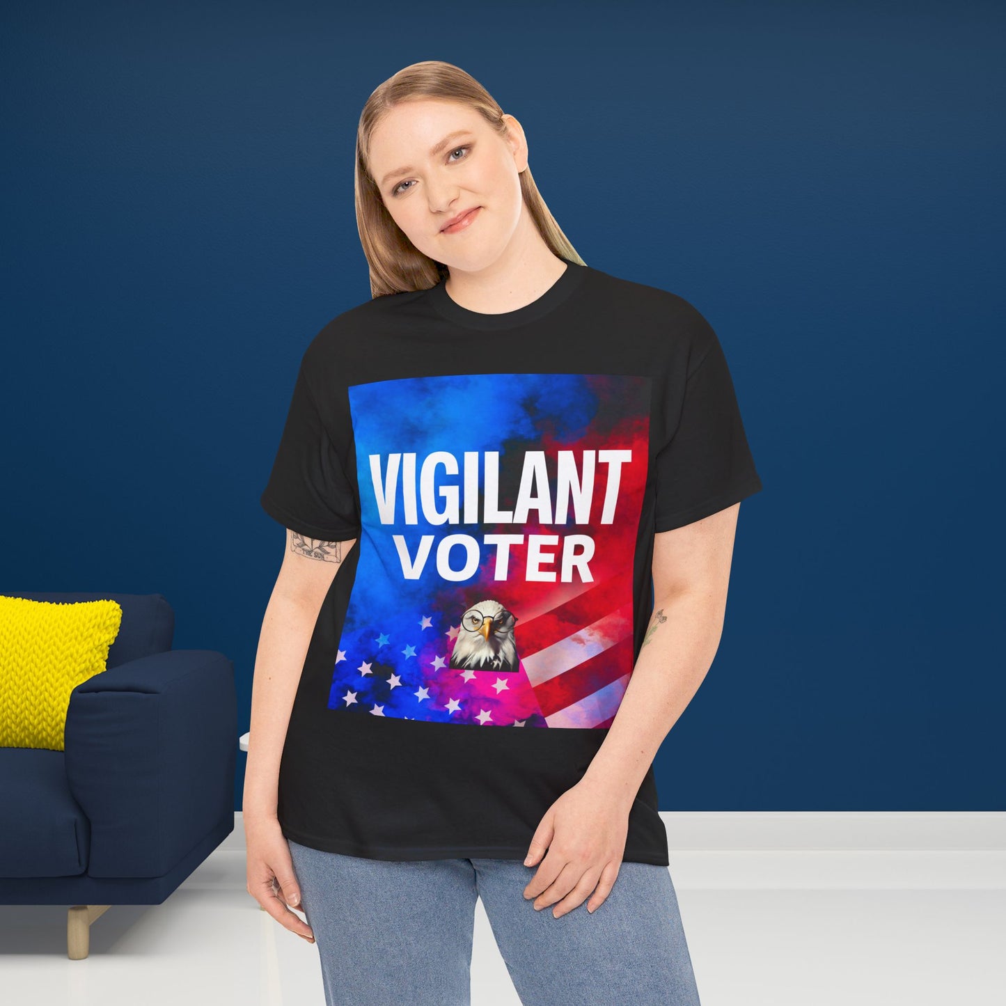 Vigilant Voter Shirt- Vote Blue Save Democracy Tee- Democrat Presidential Election T-Shirt