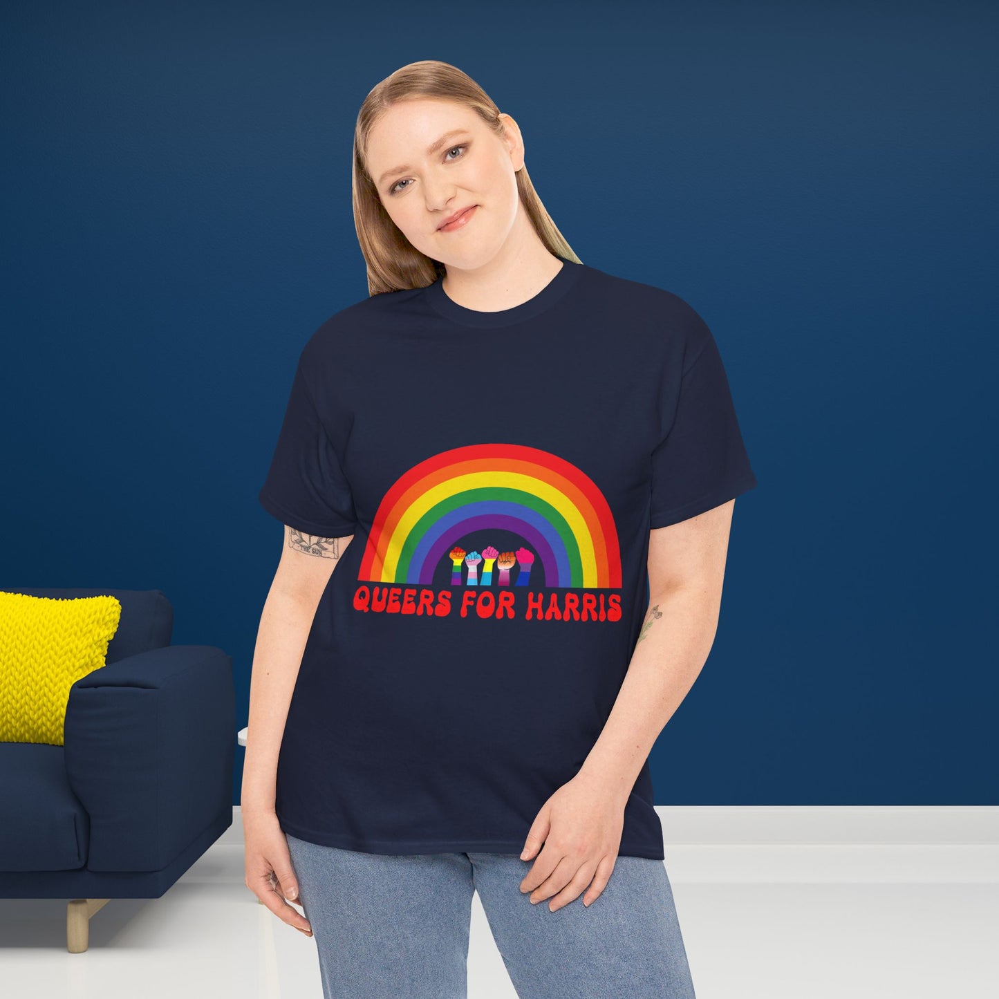 Queers For Harris Shirt- Support LGBTQ Tee-  Democrat Presidential Election T-Shirt