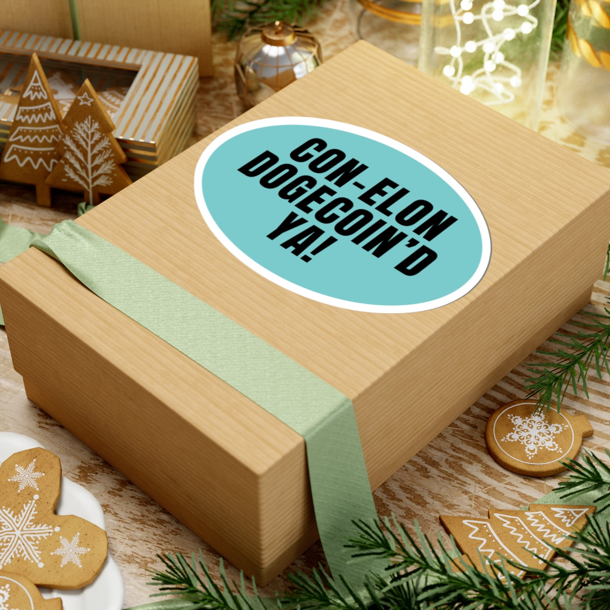 Resist Sticker Con-Elon DOGECOIN'D Ya Vinyl Kiss-Cut Political Sticker Resistance Bold Statement Protest Sticker Activist Anti-Fascist Decal