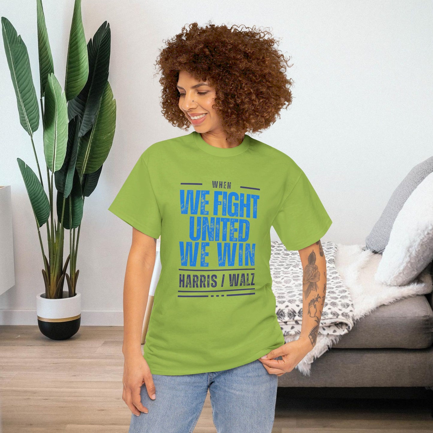 When We Fight United We Win Shirt- Harris Walz Tee-  Democrat Presidential Election T-Shirt